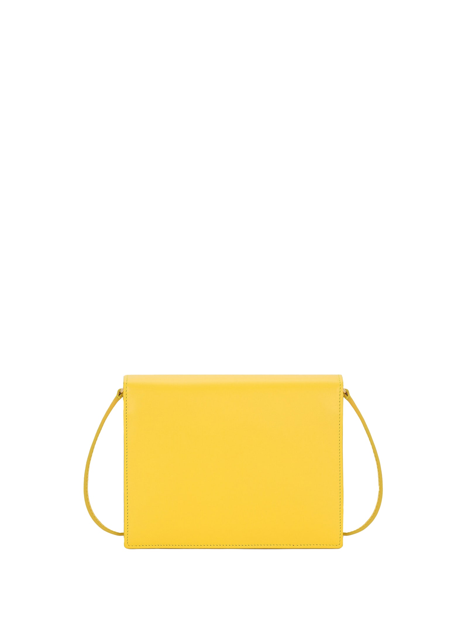 Shop Dolce & Gabbana Dg Logo Bag Shoulder Bag In Yellow Leather In Giallo Oro