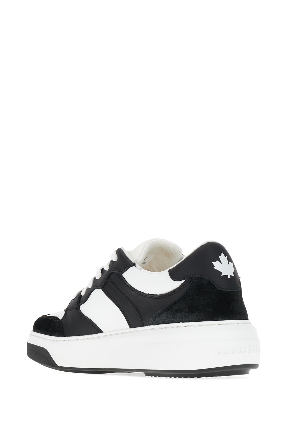 Shop Dsquared2 Two-tone Leather Bumper Sneakers In M072