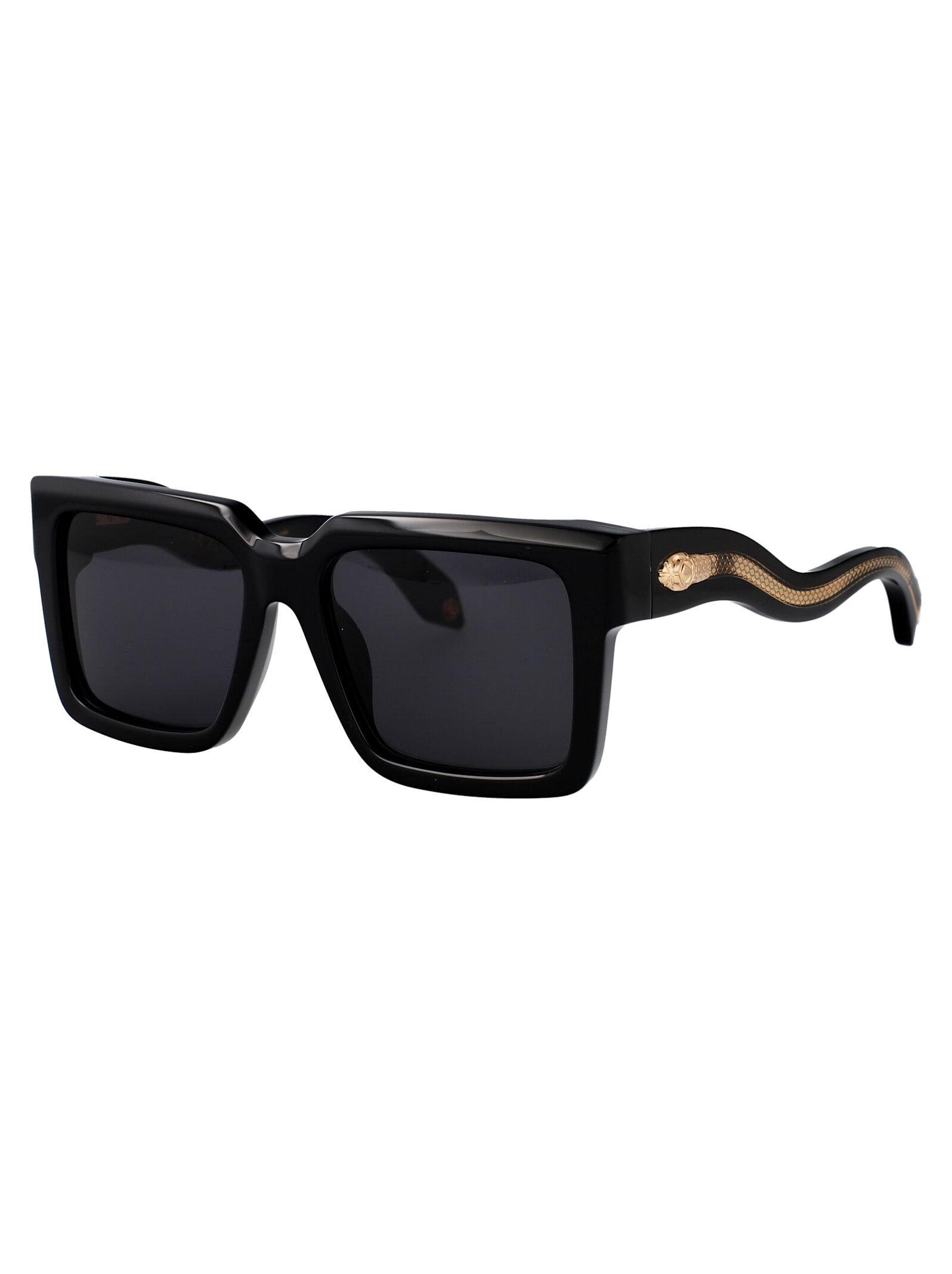 Roberto Cavalli Src055 Sunglasses In Nero Lucido