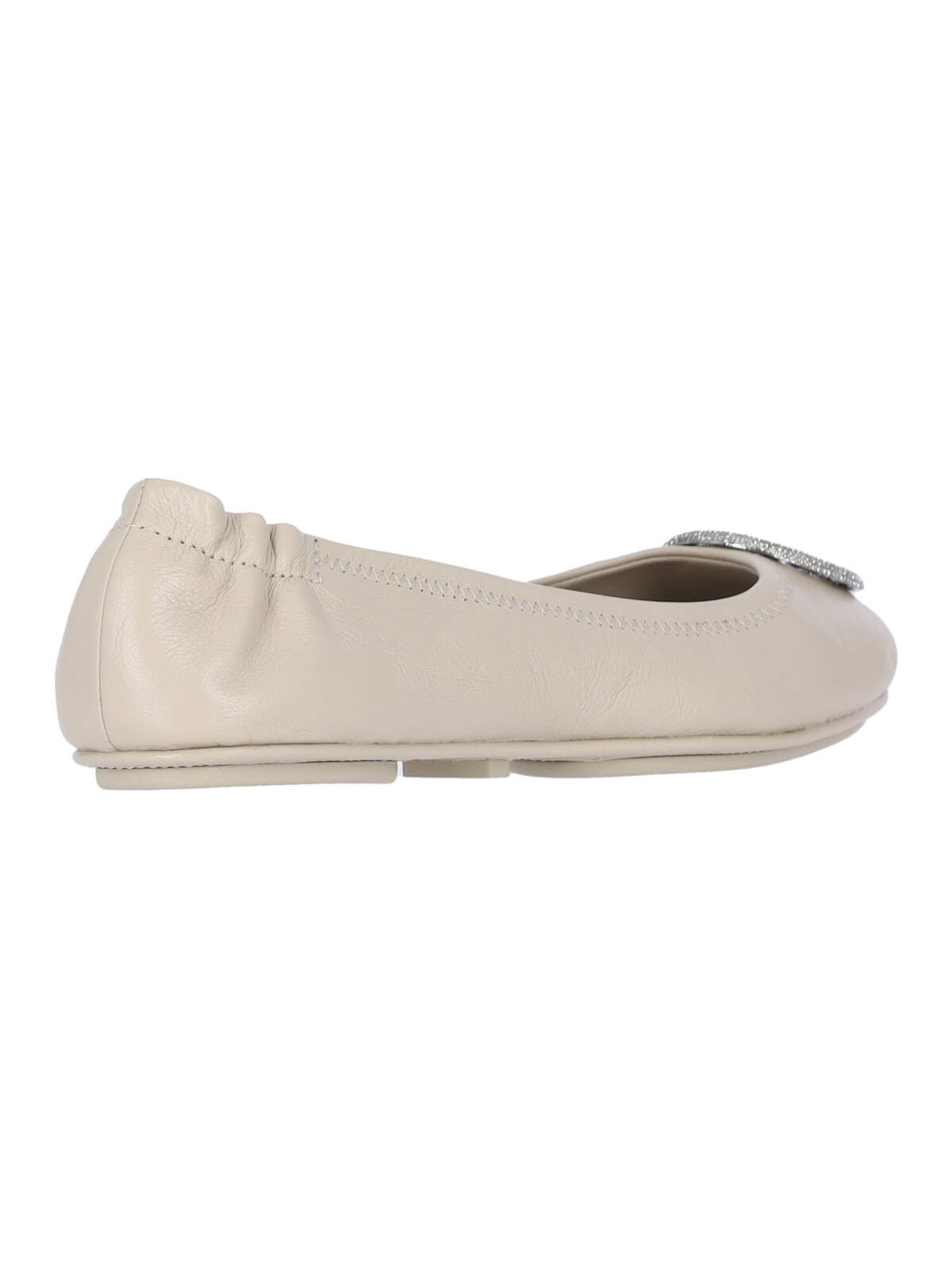 Shop Tory Burch Minnie Ballet Flats In Beige