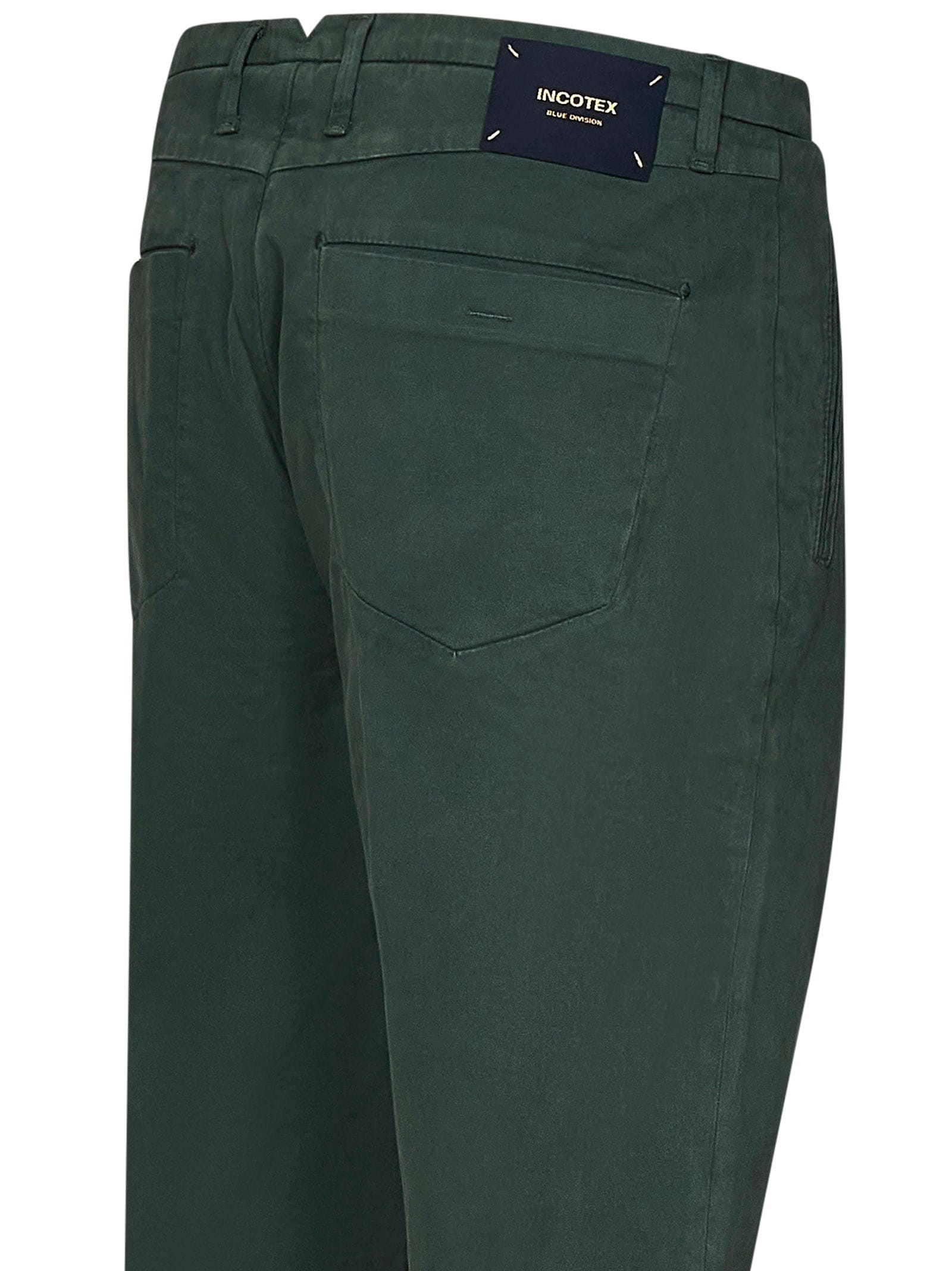 Shop Incotex Trousers In Green