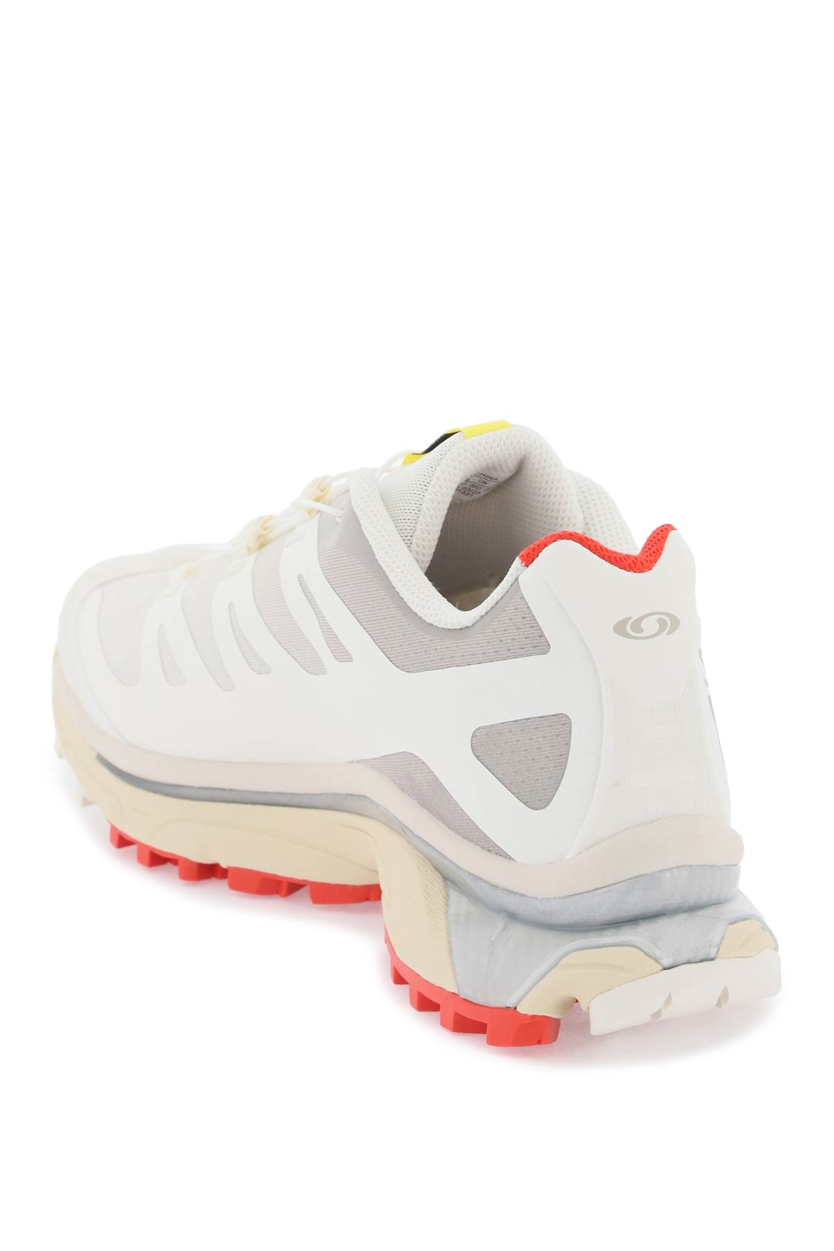 Shop Salomon Xt-4 Og Sneakers In Vanilla Ice Fiery Red White (white)