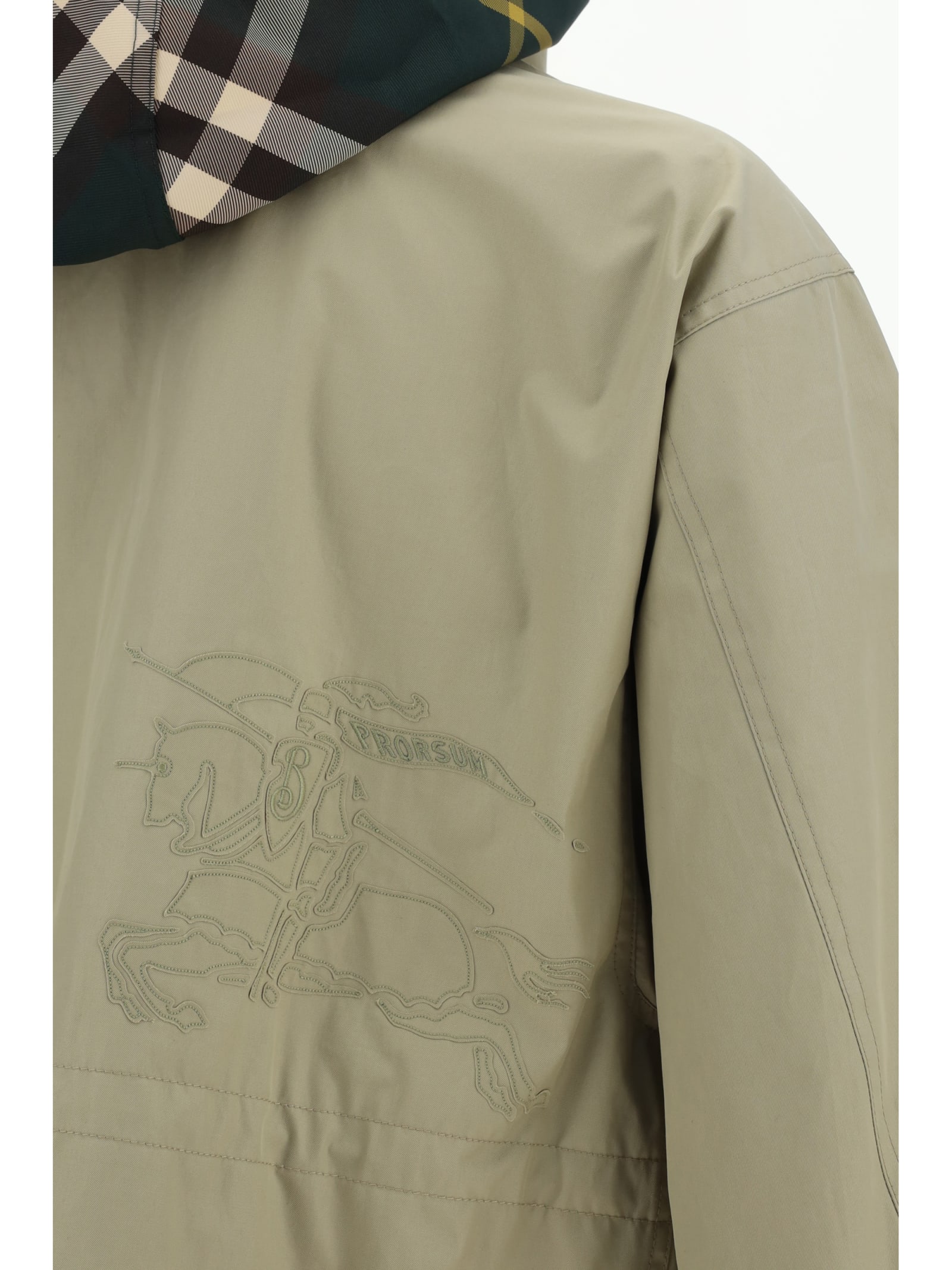 Shop Burberry Parka Jacket In Hunter