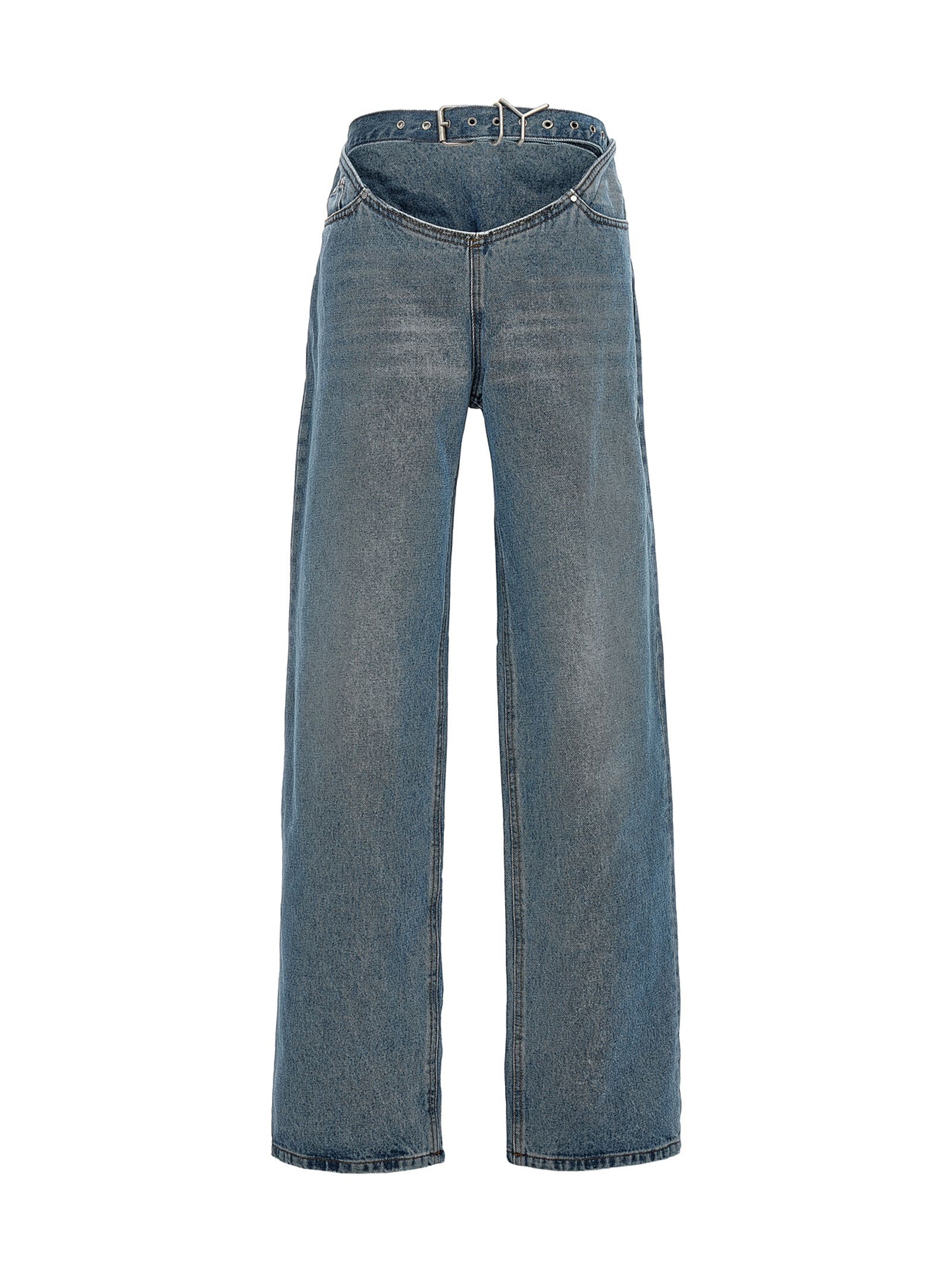 Y/PROJECT Y BELTED JEANS