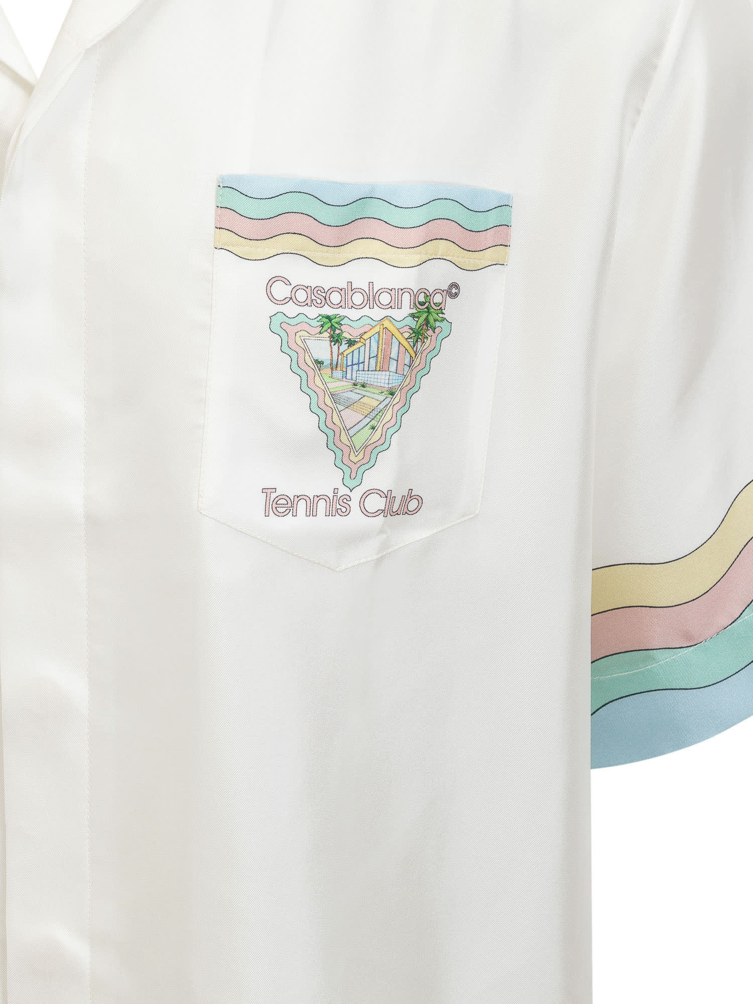Shop Casablanca Cuban Collar Shirt In Maison De Reve