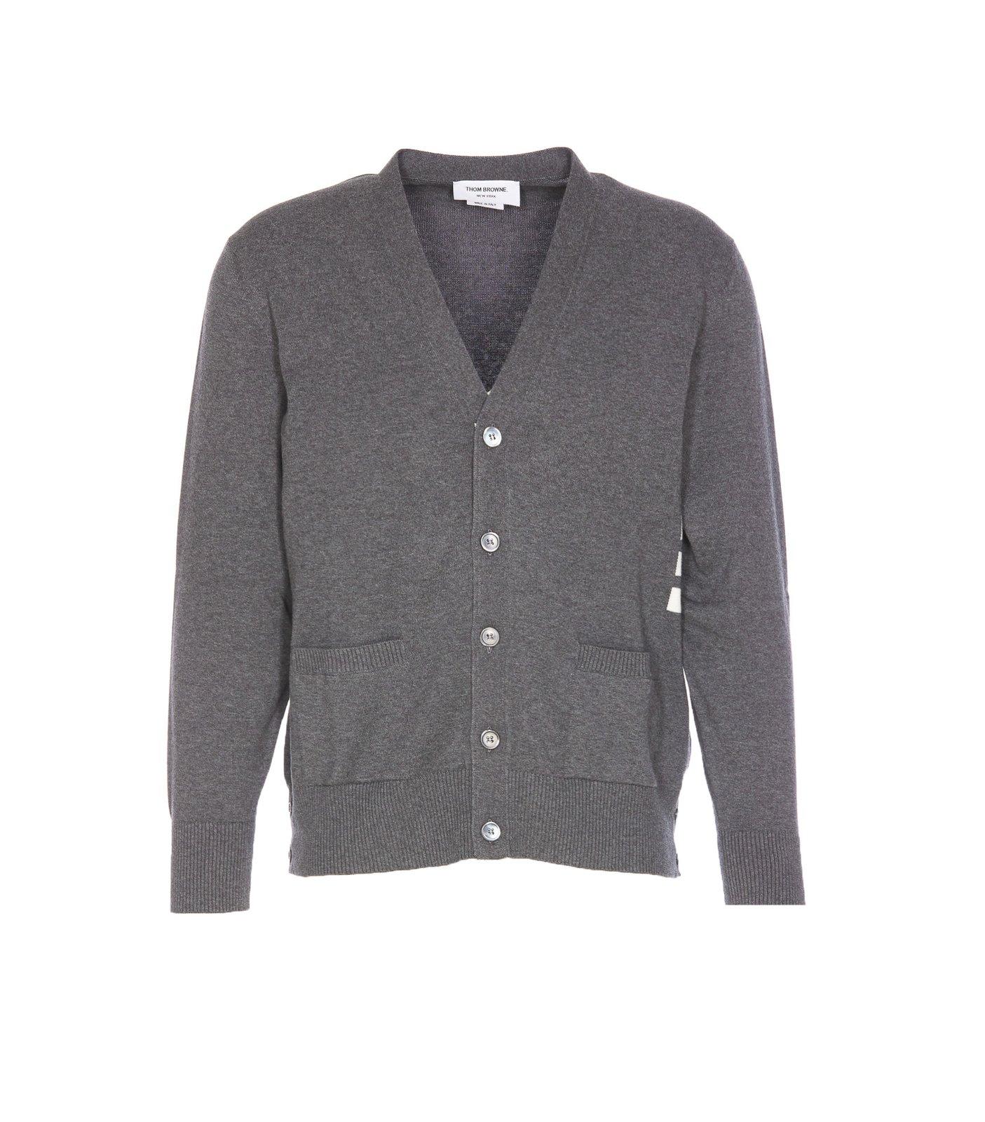 4-bar V-neck Relaxed-fit Cardigan