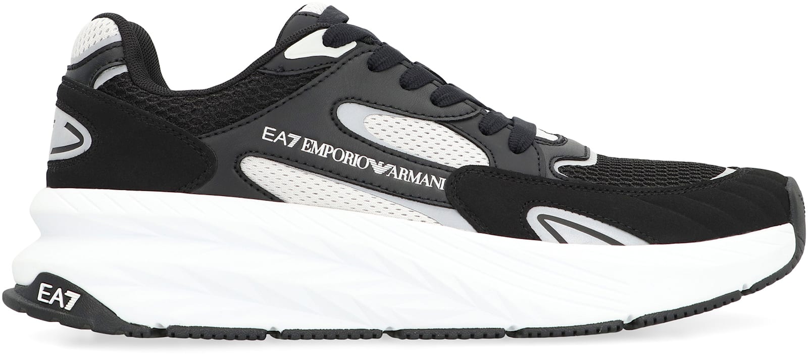 Ea7 Crusher Distance Sonic Mix Sneakers In Black