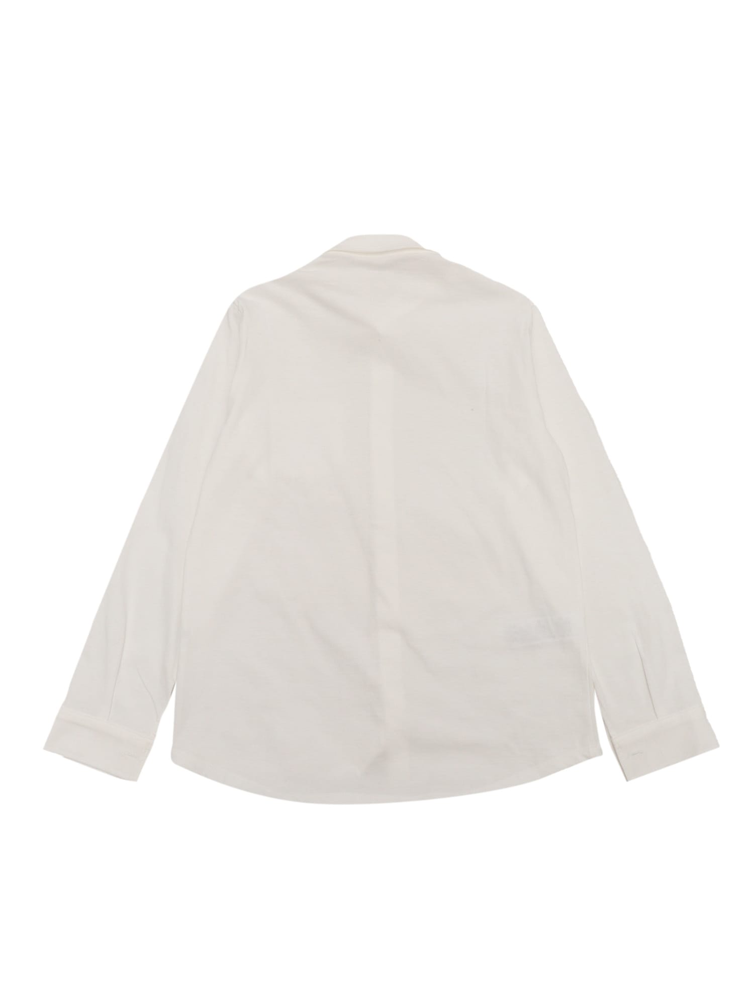 Shop Il Gufo Long Sleeved Shirt In White