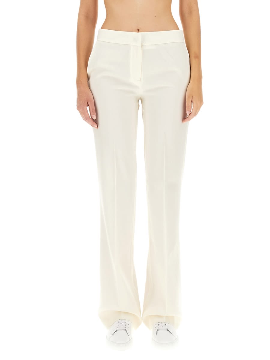 Shop Fabiana Filippi Flare Fit Pants In White