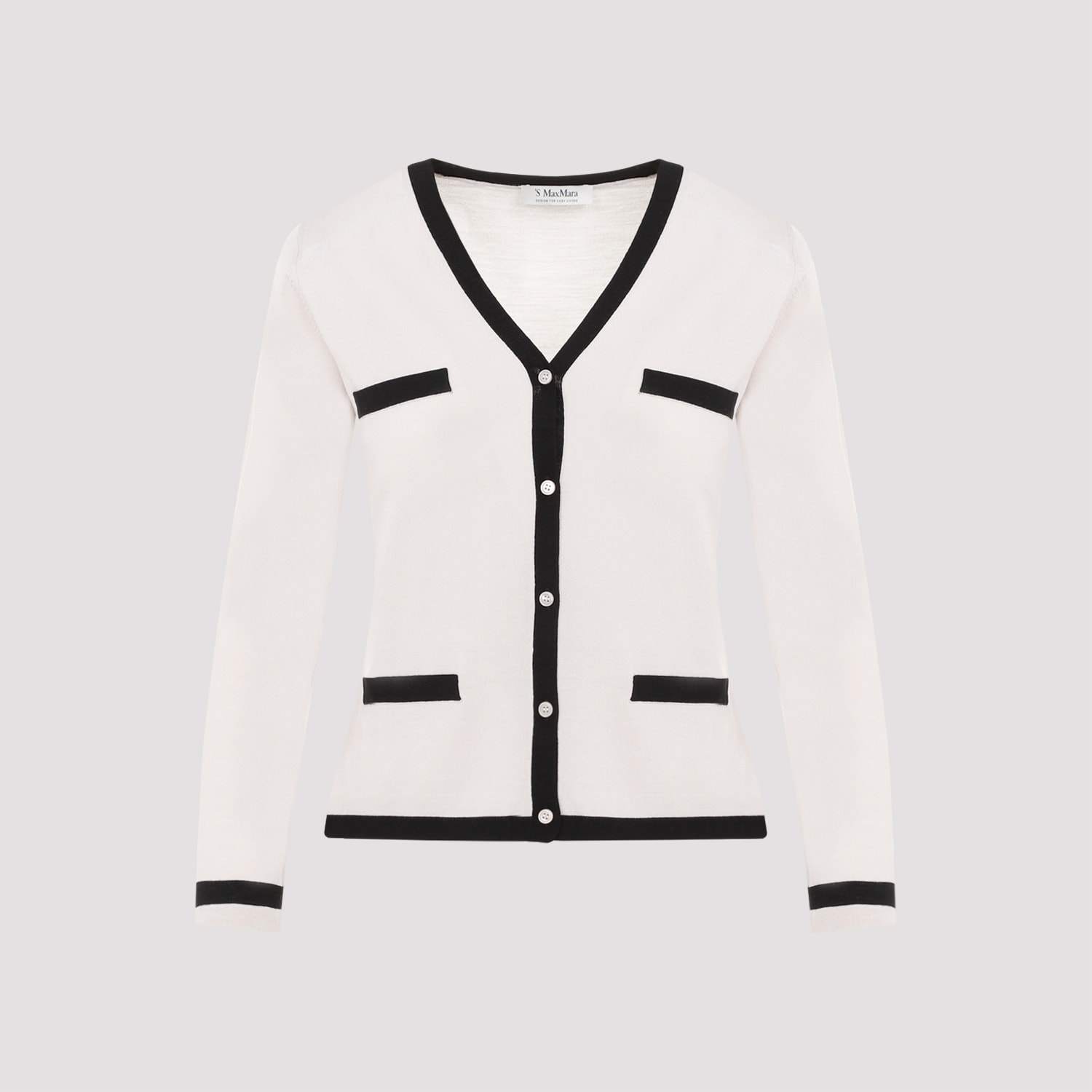 Shop 's Max Mara Kenya Cardigan In Bianco