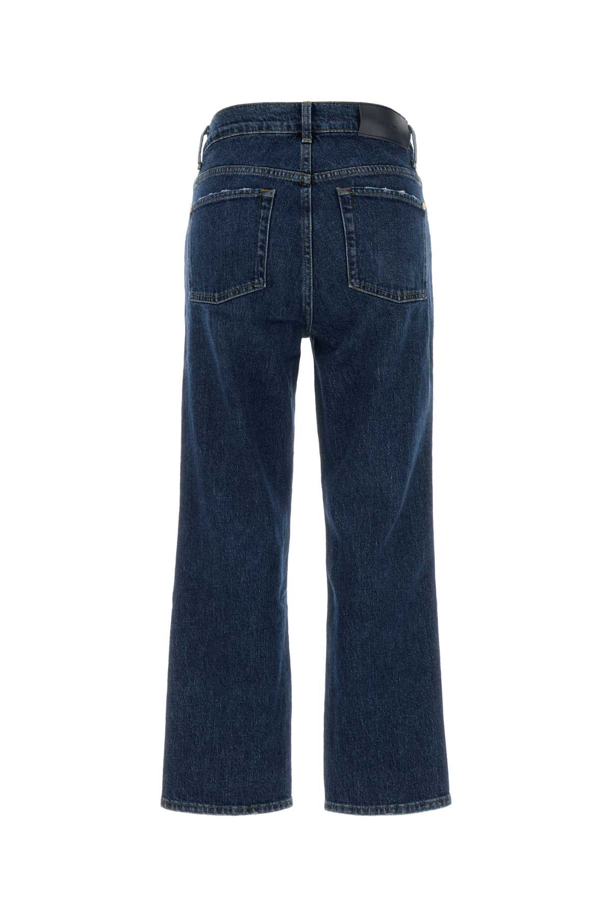 7 For All Mankind Tess High-rise Straight-leg Jeans In Blue