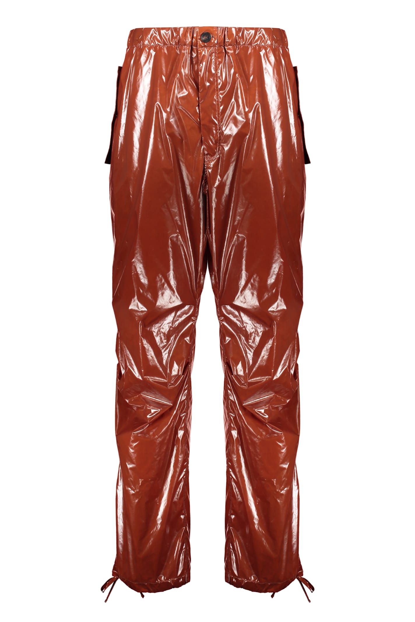Ferragamo Technical-nylon Pants In Brown