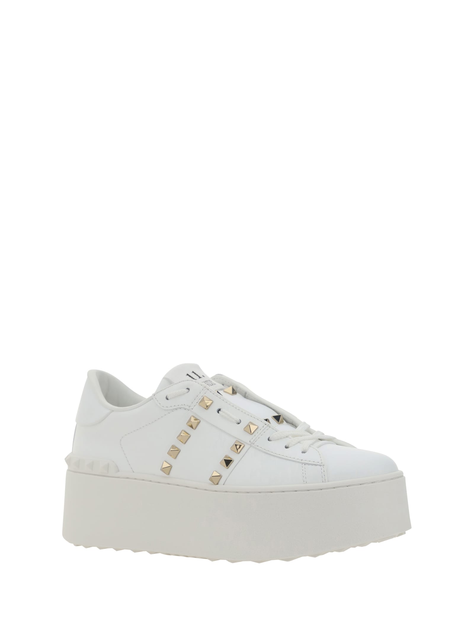 Shop Valentino Garavani Rockstud Untitled Sneakers In Bianco