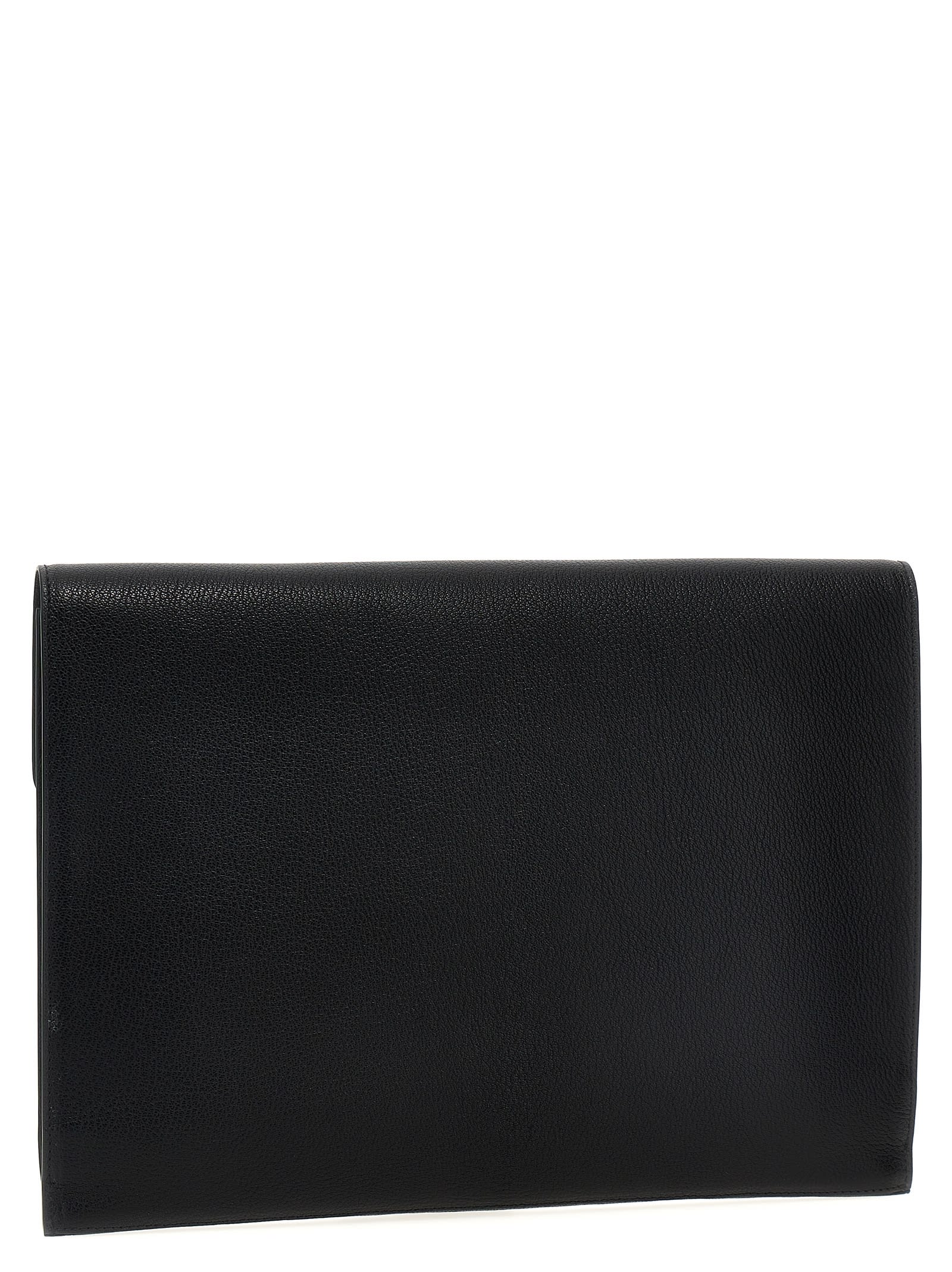 Shop Tom Ford Monogram Logo Clutch In Black