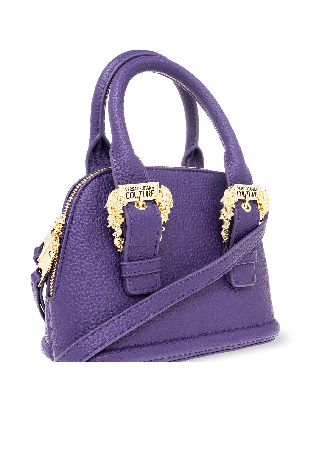 Versace Jeans Couture Shoulder Bag With Logo In Purple