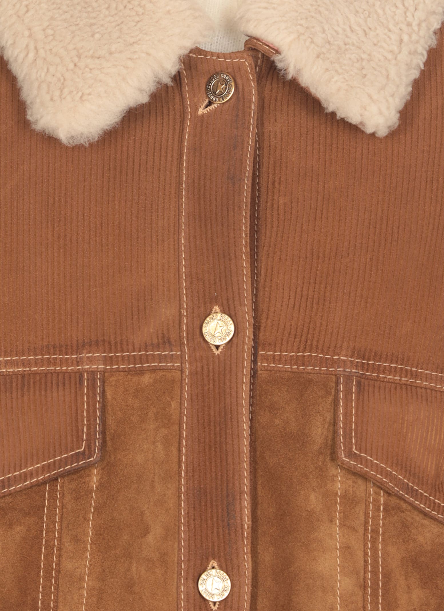 Shop Golden Goose Leather Jacket In Brown