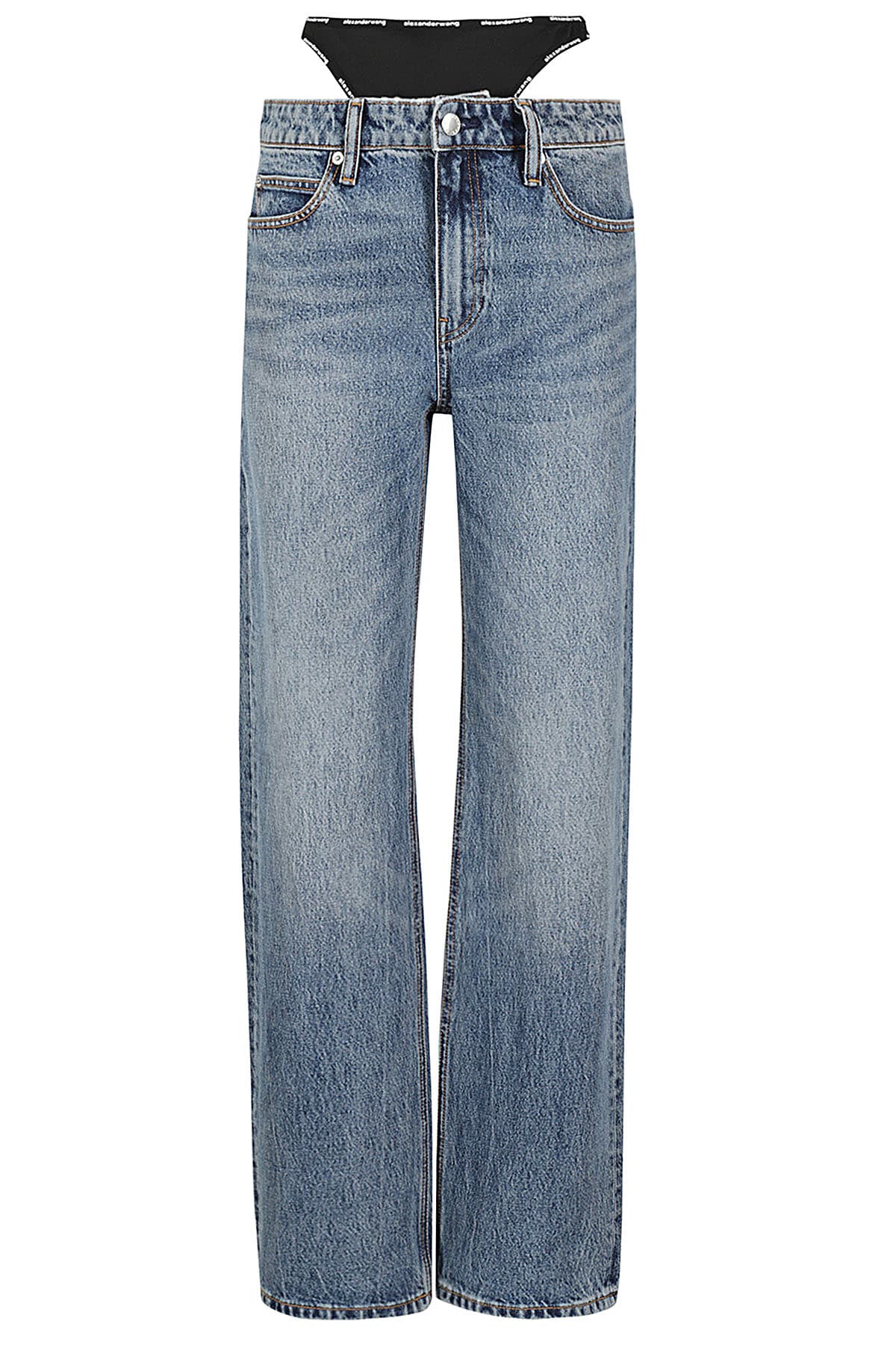 Shop Alexander Wang Mid Rise Relaxed Jean In Vintage Medium Indigo