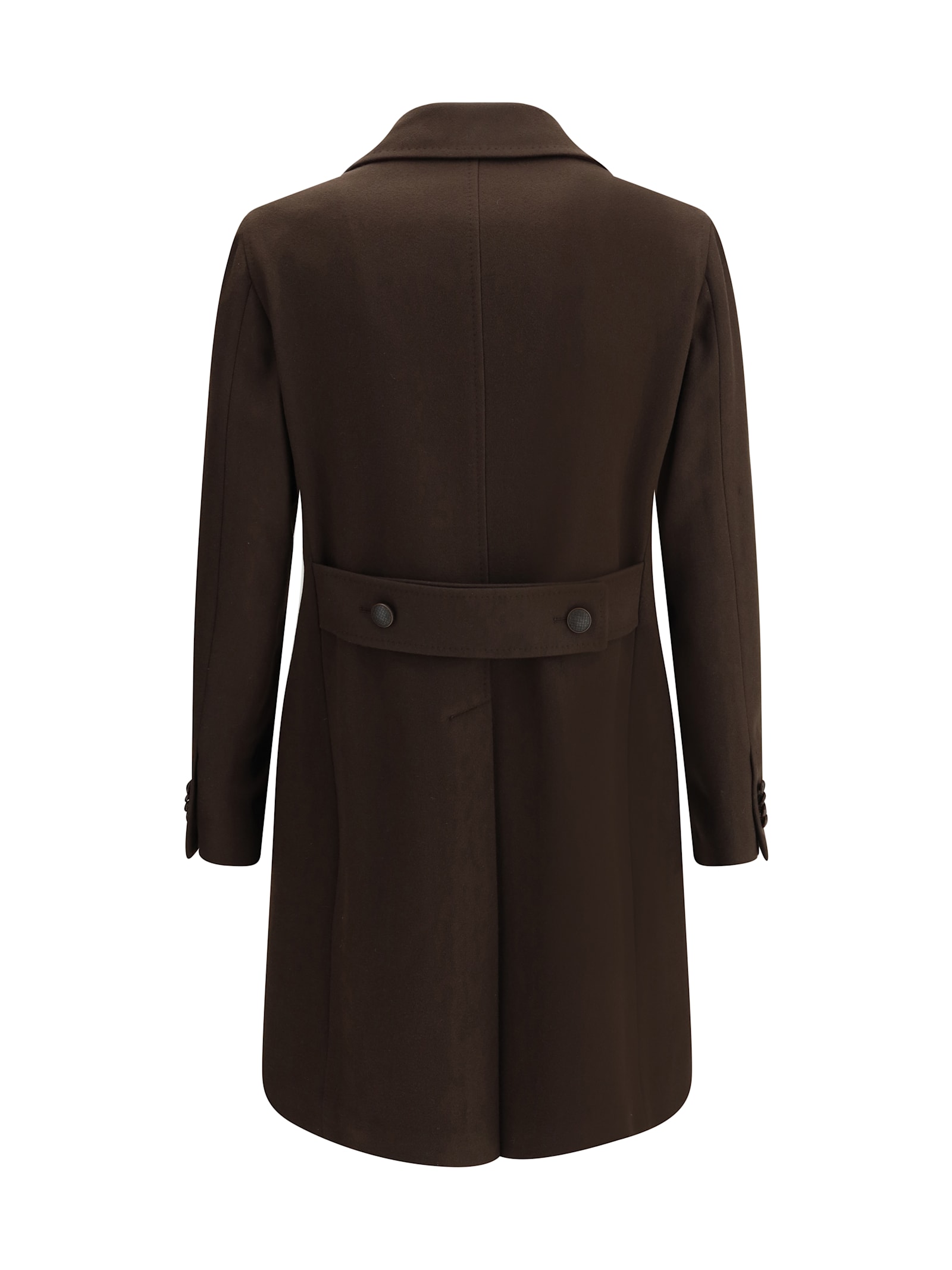Tagliatore Double-breasted Coat In Brown