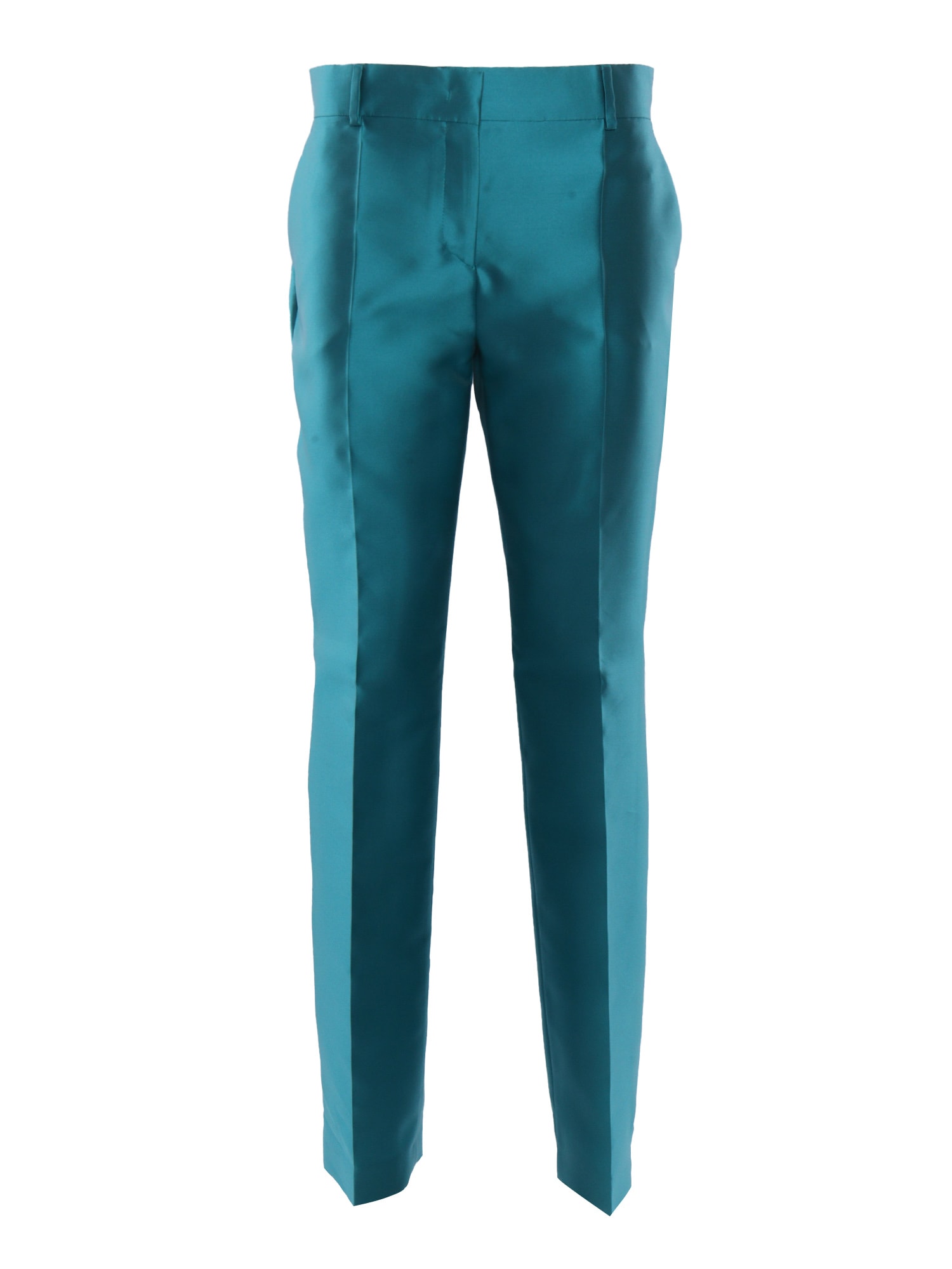 Shop Alberta Ferretti Turquoise Trousers In Multicolor