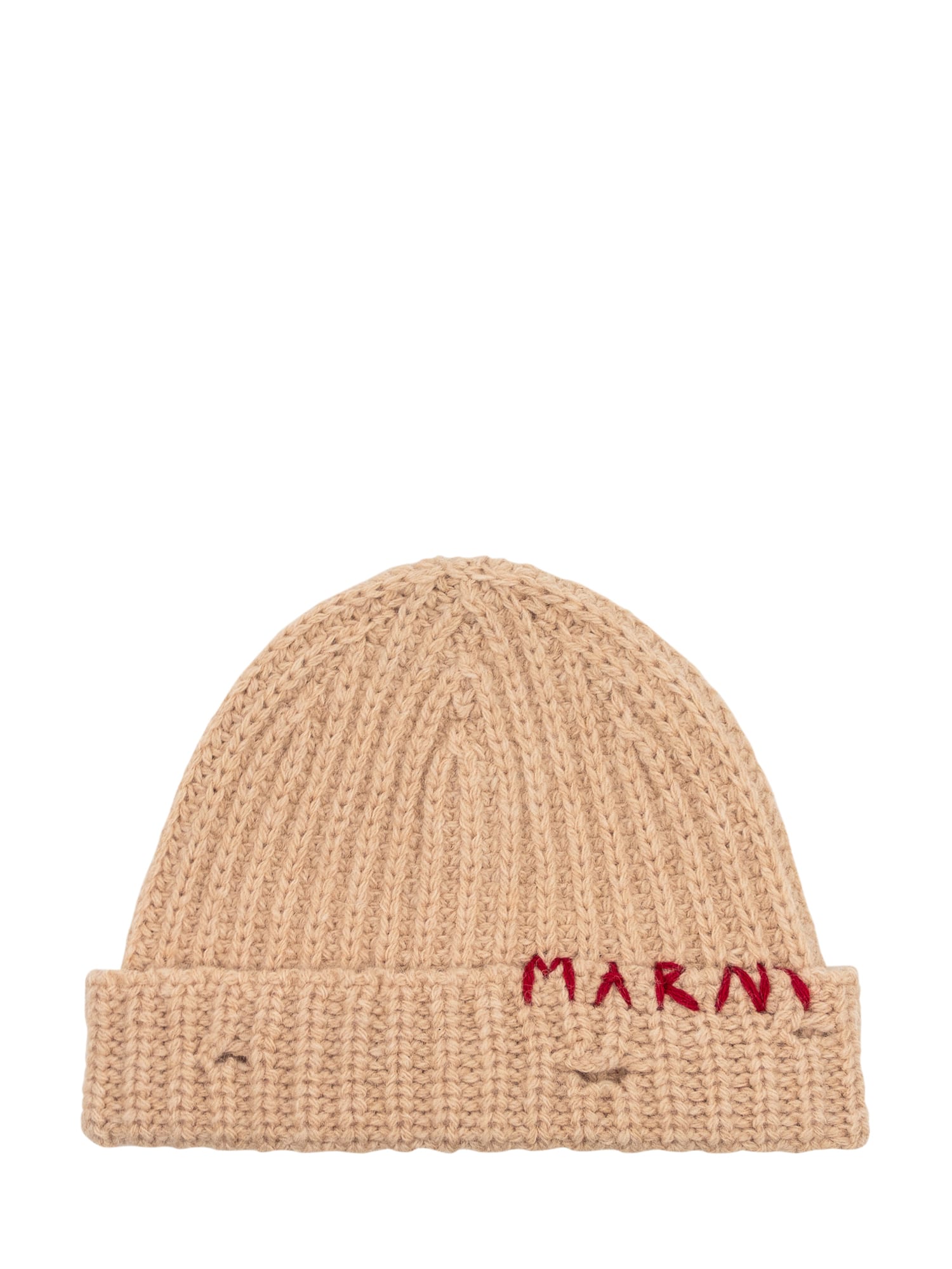 Shop Marni Hat With Logo In 00w32