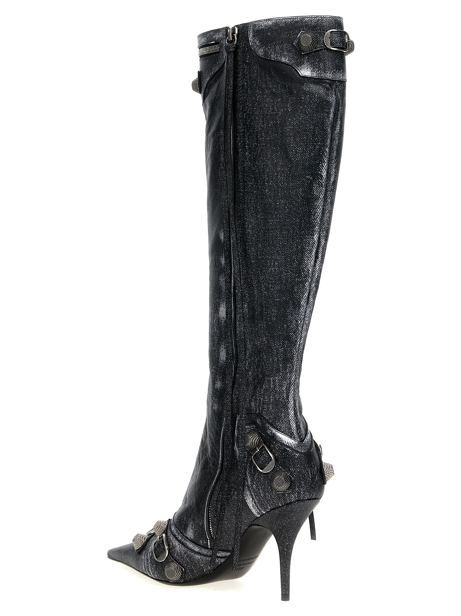 Shop Balenciaga Cagole Boots In Black