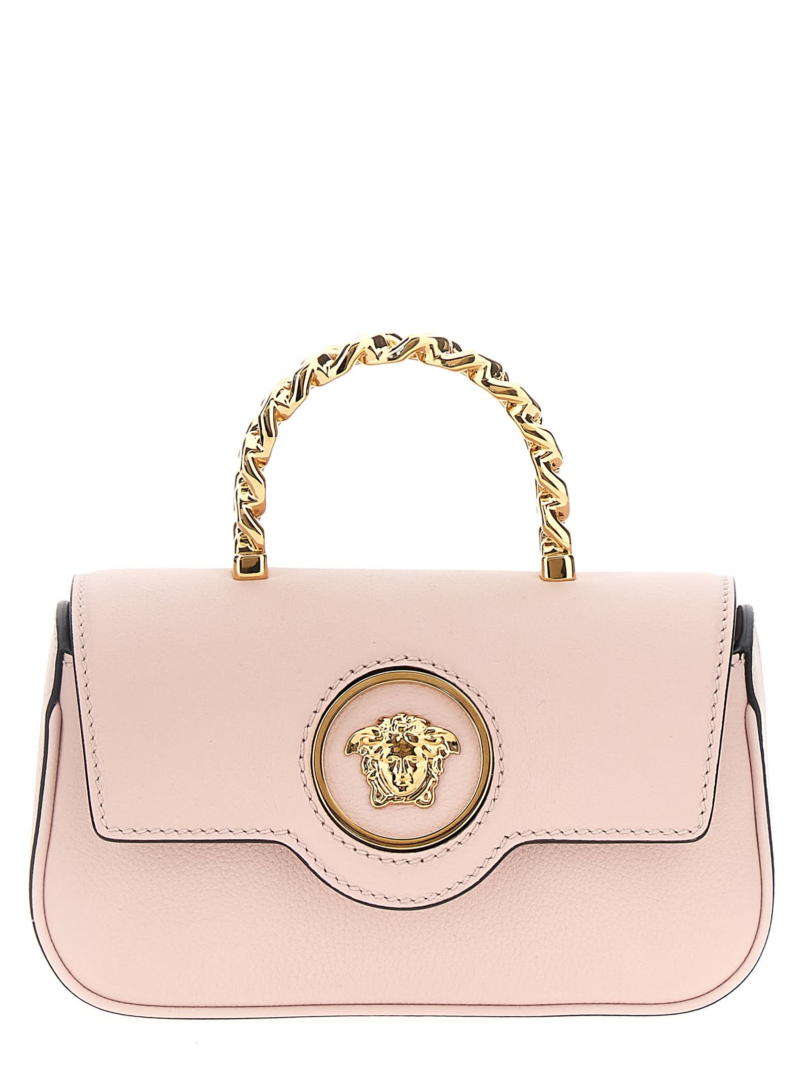 Shop Versace La Medusa Mini Handbag In Pink