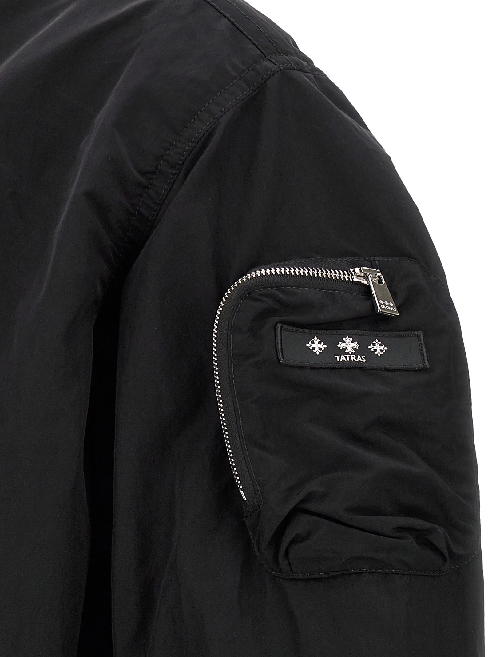 Tatras 'tomori' Flight Jacket With Ribbed Details In Black
