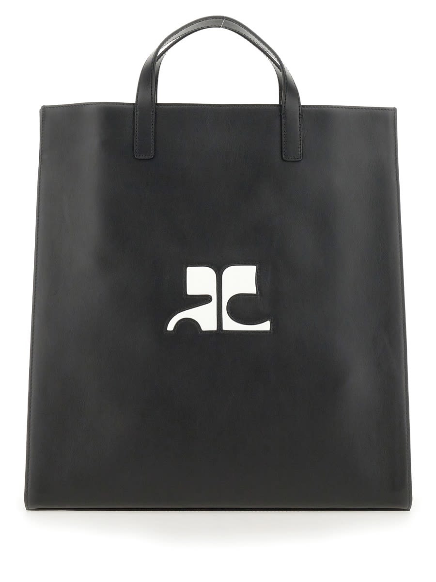 Shop Courrèges Heritage Tote Bag In Black