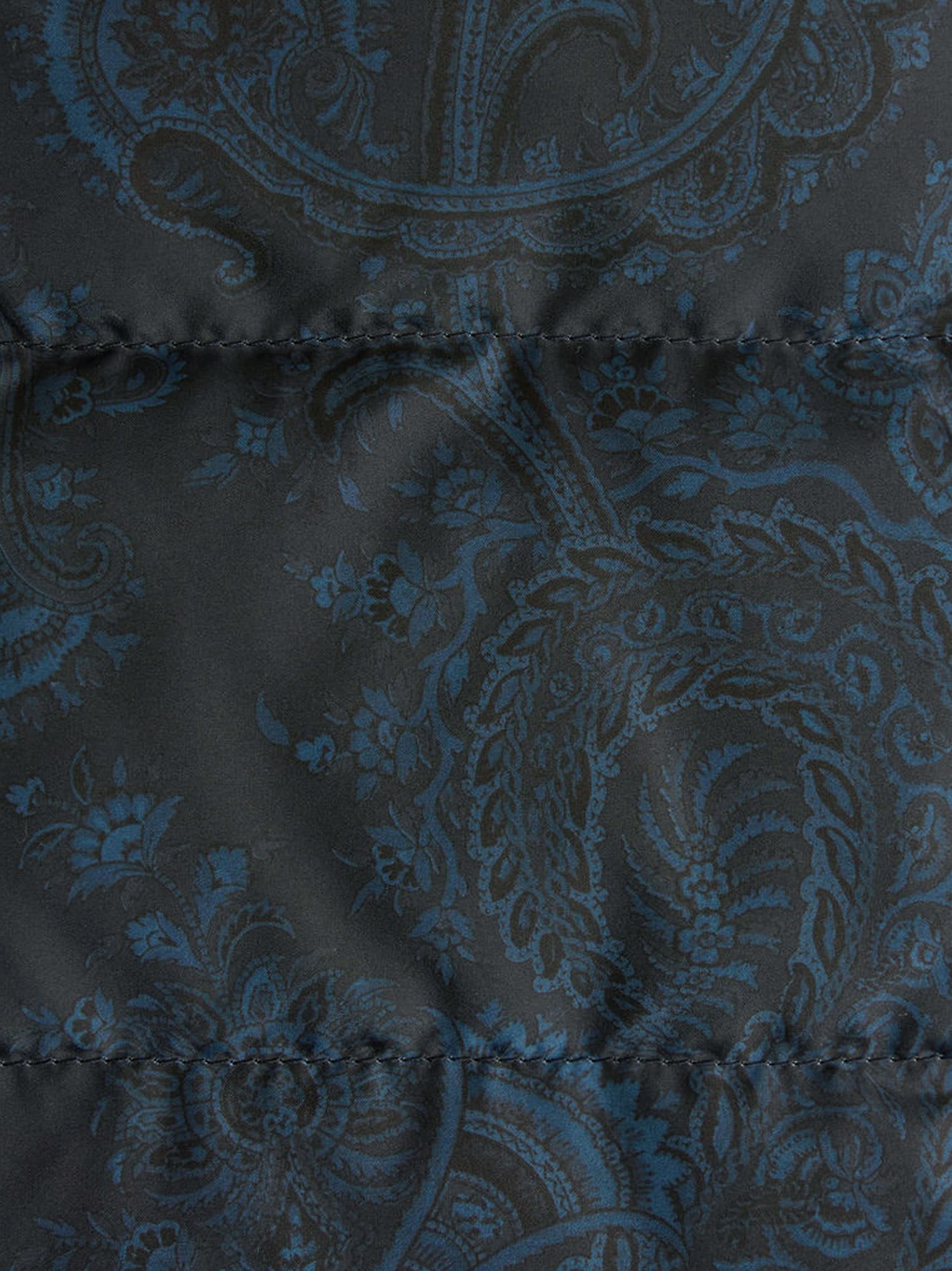 Etro Sleeveless Jacket With Wool Blend Insert In Blue