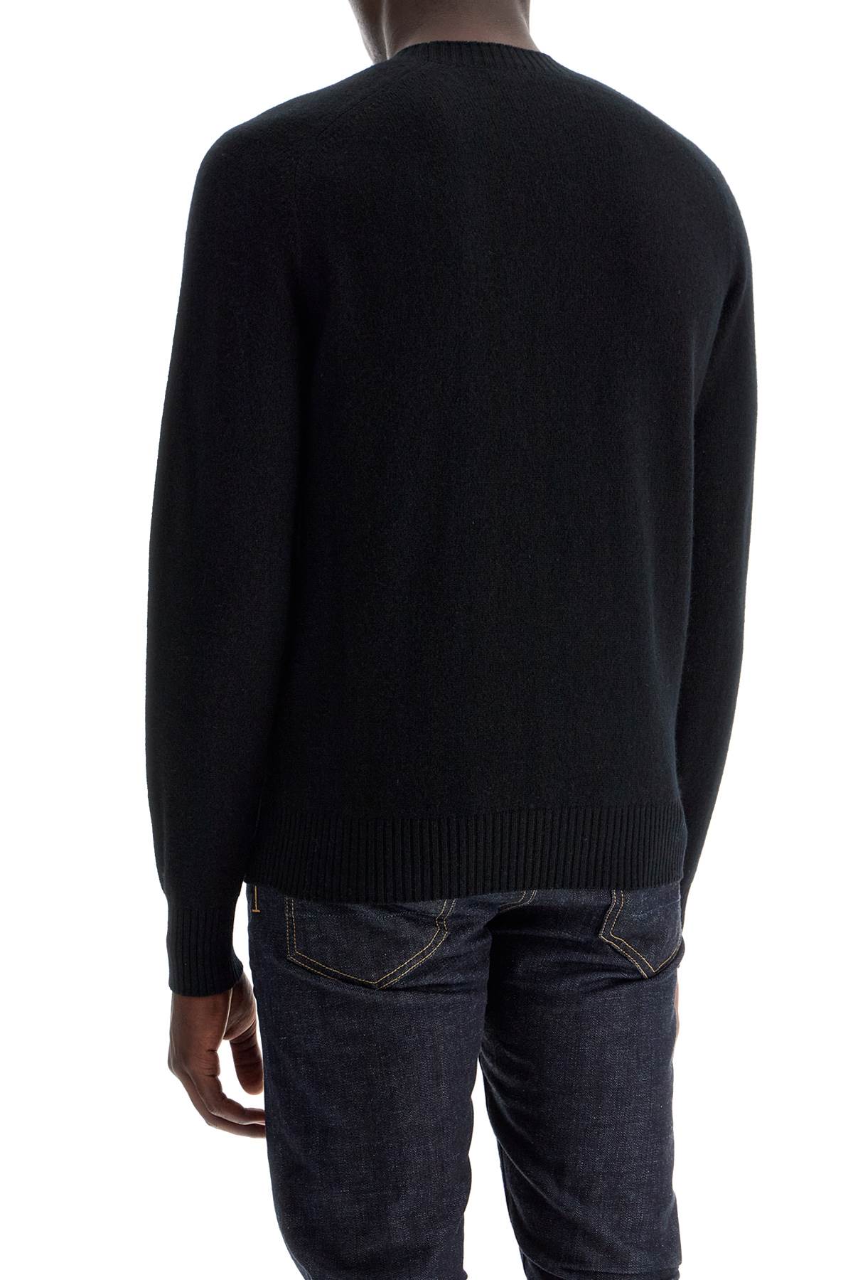 Shop Tom Ford Crewneck Wool And Cashmere Pul In Black (black)