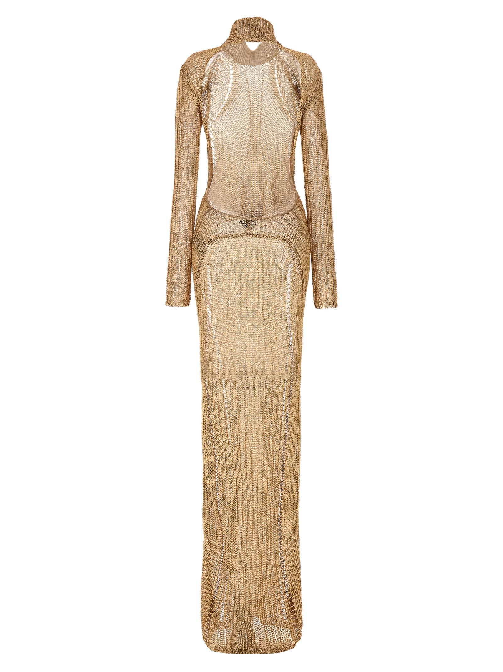 Shop Tom Ford Maxi Cut Out Dress In Gold