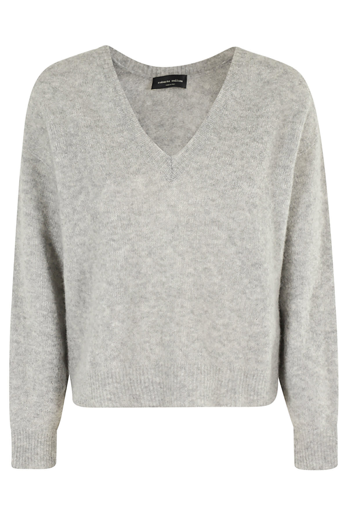 Shop Roberto Collina Scollo V In Grigio