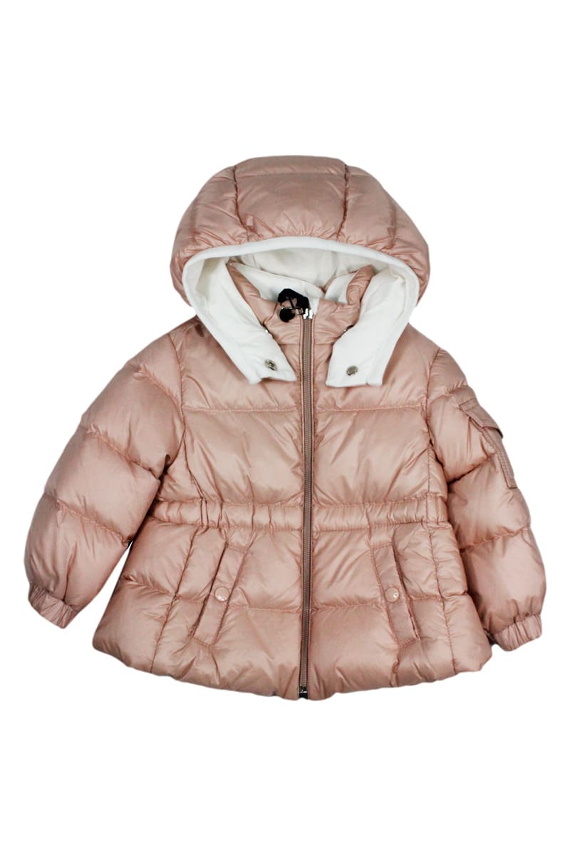 Moncler Kids' Down Jacket Sayna Parka Padded With Down With Removable Hood In Pink