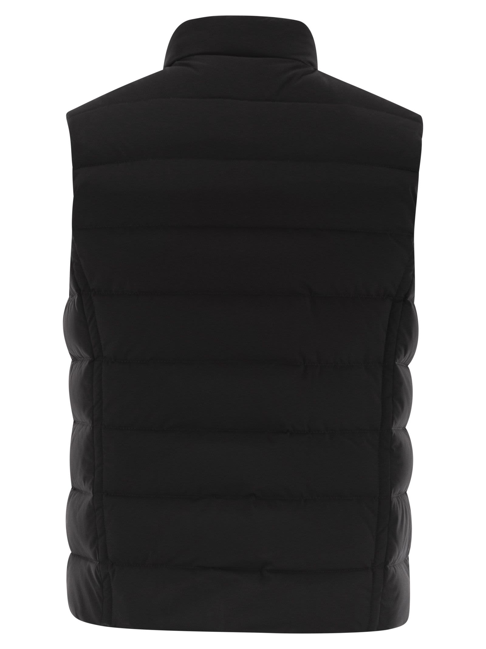 Moorer Oliver Quilted Zip-front Gilet In Black