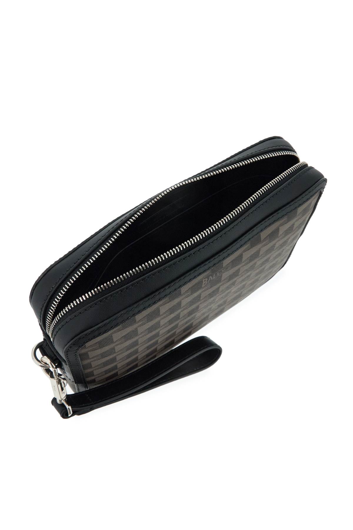 Shop Bally Pennant Pouch In Multiblack+pall (brown)