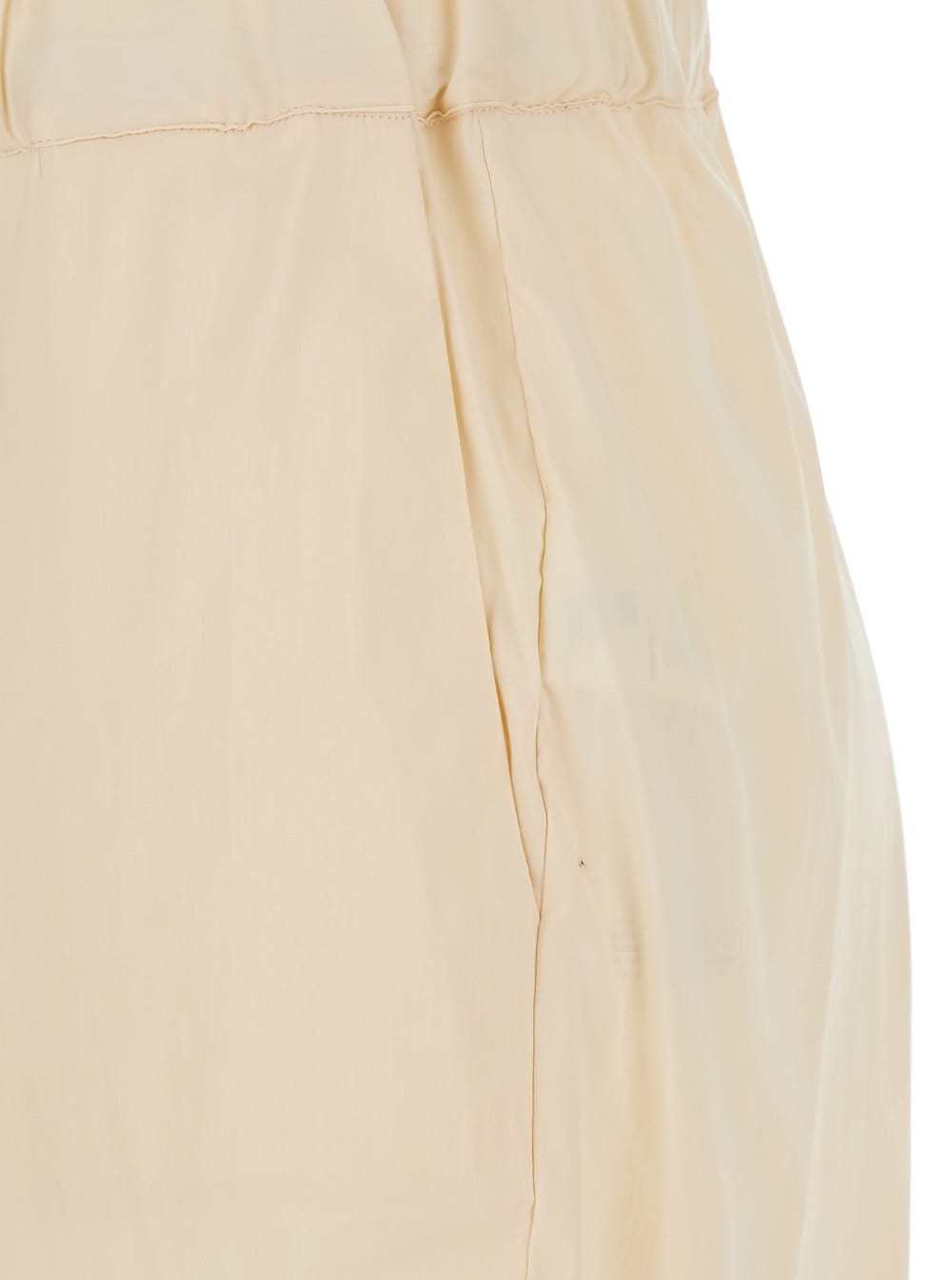 SEMICOUTURE BUDDY BEIGE PANTS WITH ELASTIC DRAWSTRING WAIST IN COTTON BLEND STRETCH WOMAN
