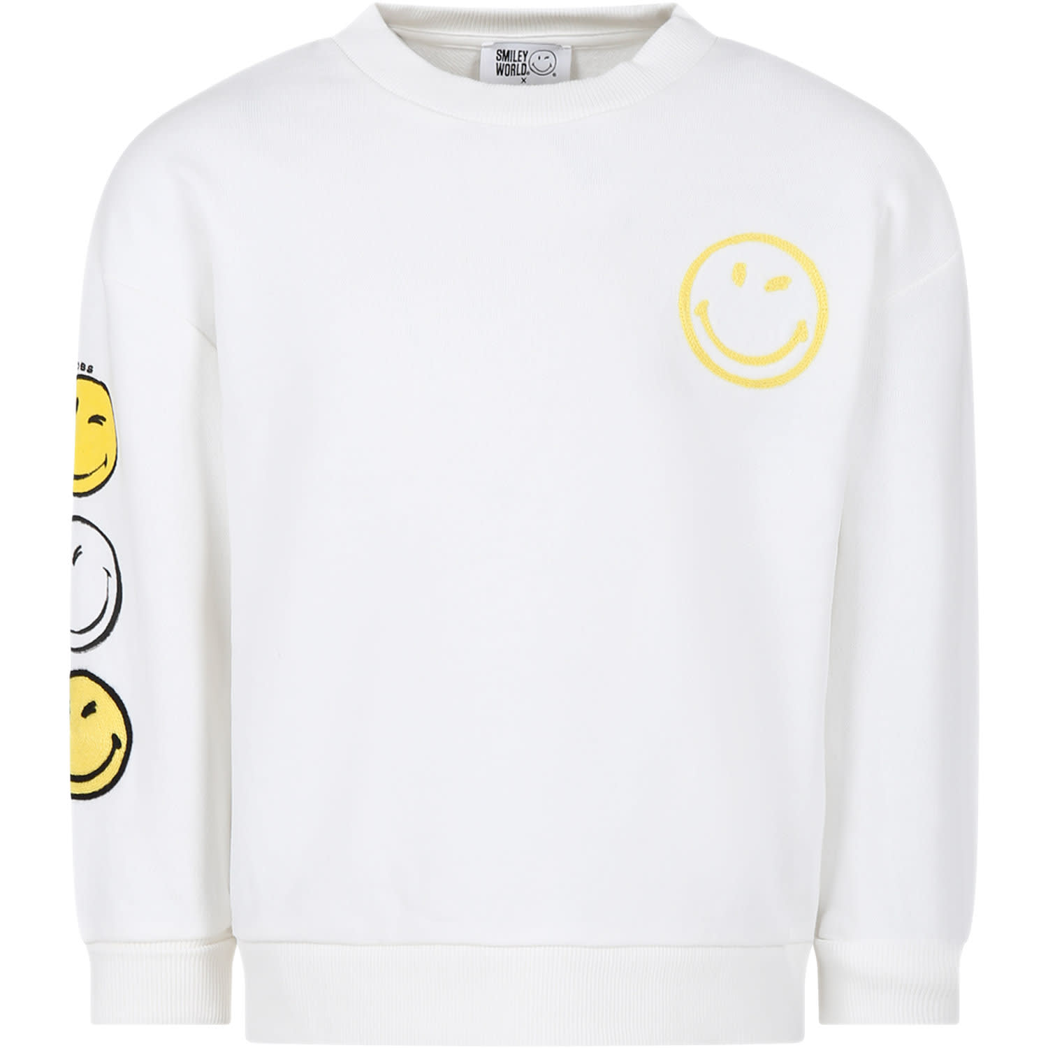 Marc Jacobs White Sweatshirt For Boy With Smiley And Logo
