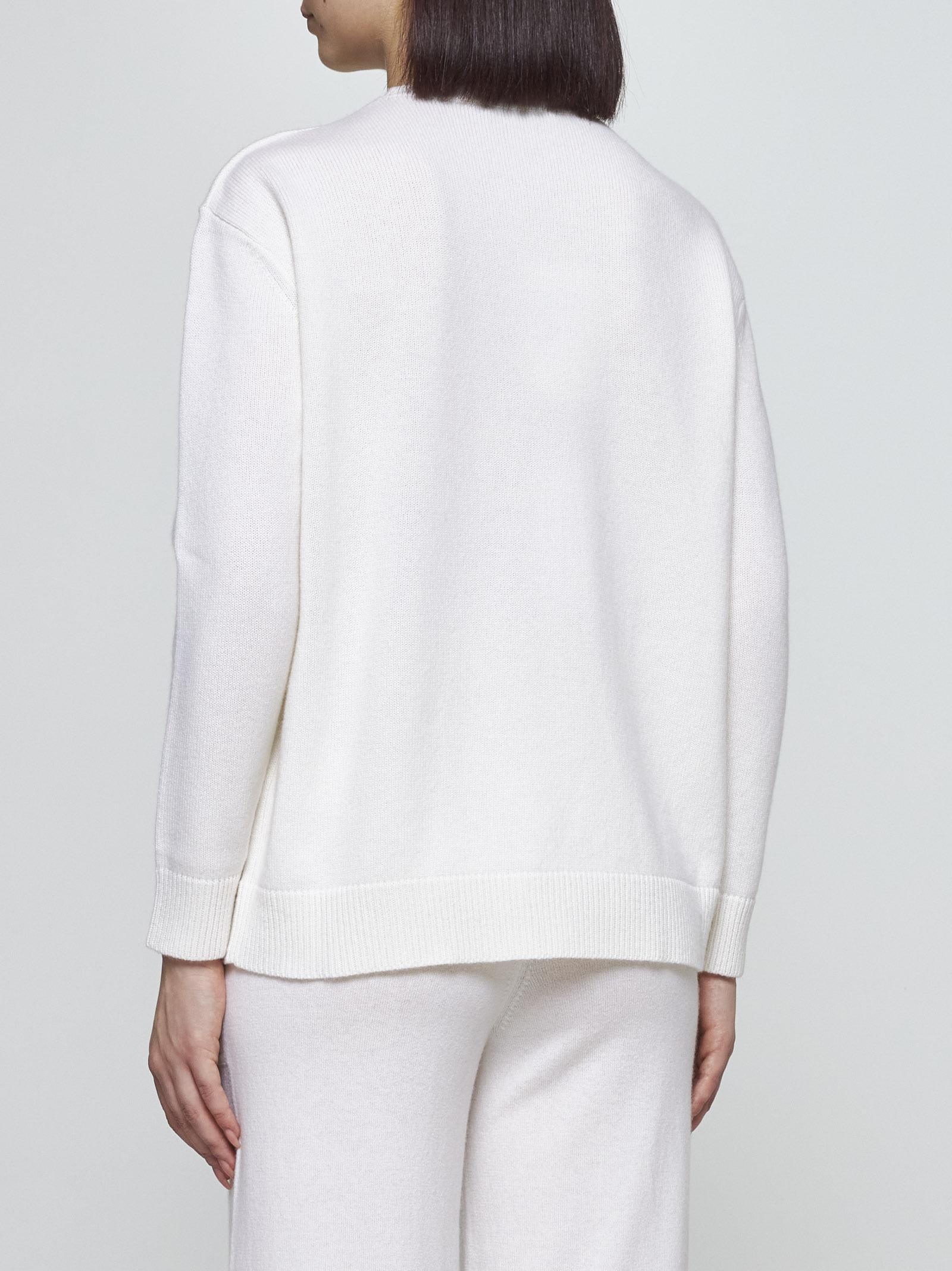 Shop Max Mara Plata Wool And Cashmere Sweater In White