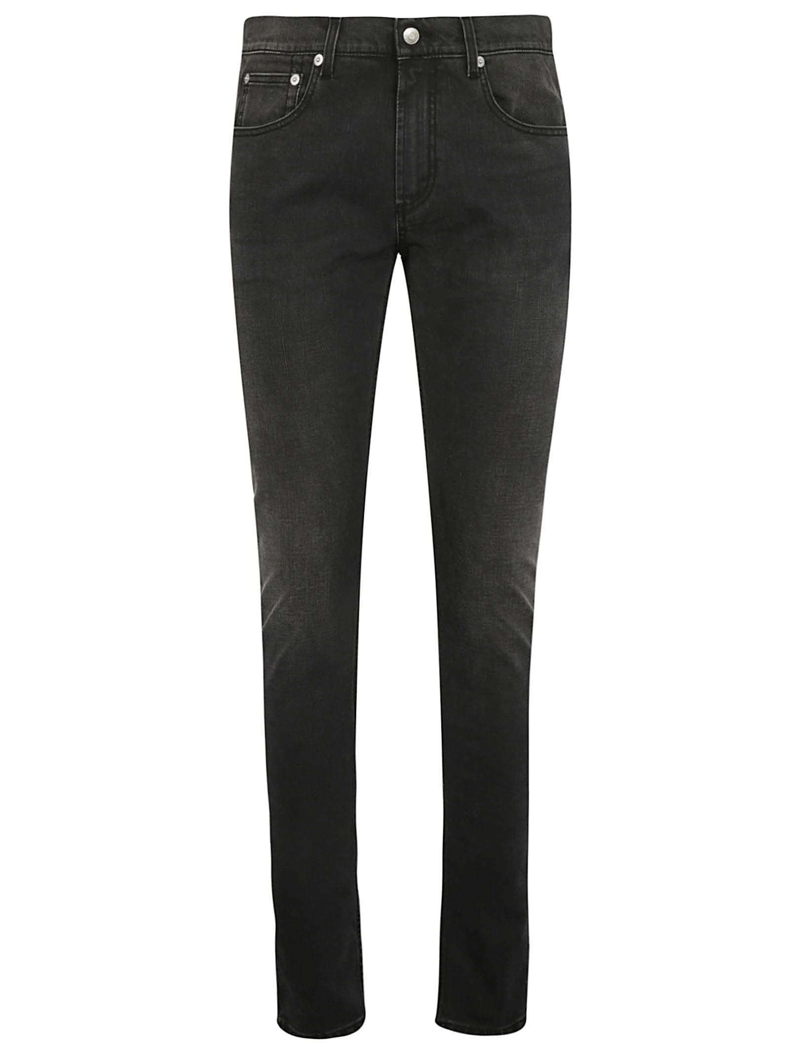 Alexander Mcqueen Regular-fit Jeans In Black Washed