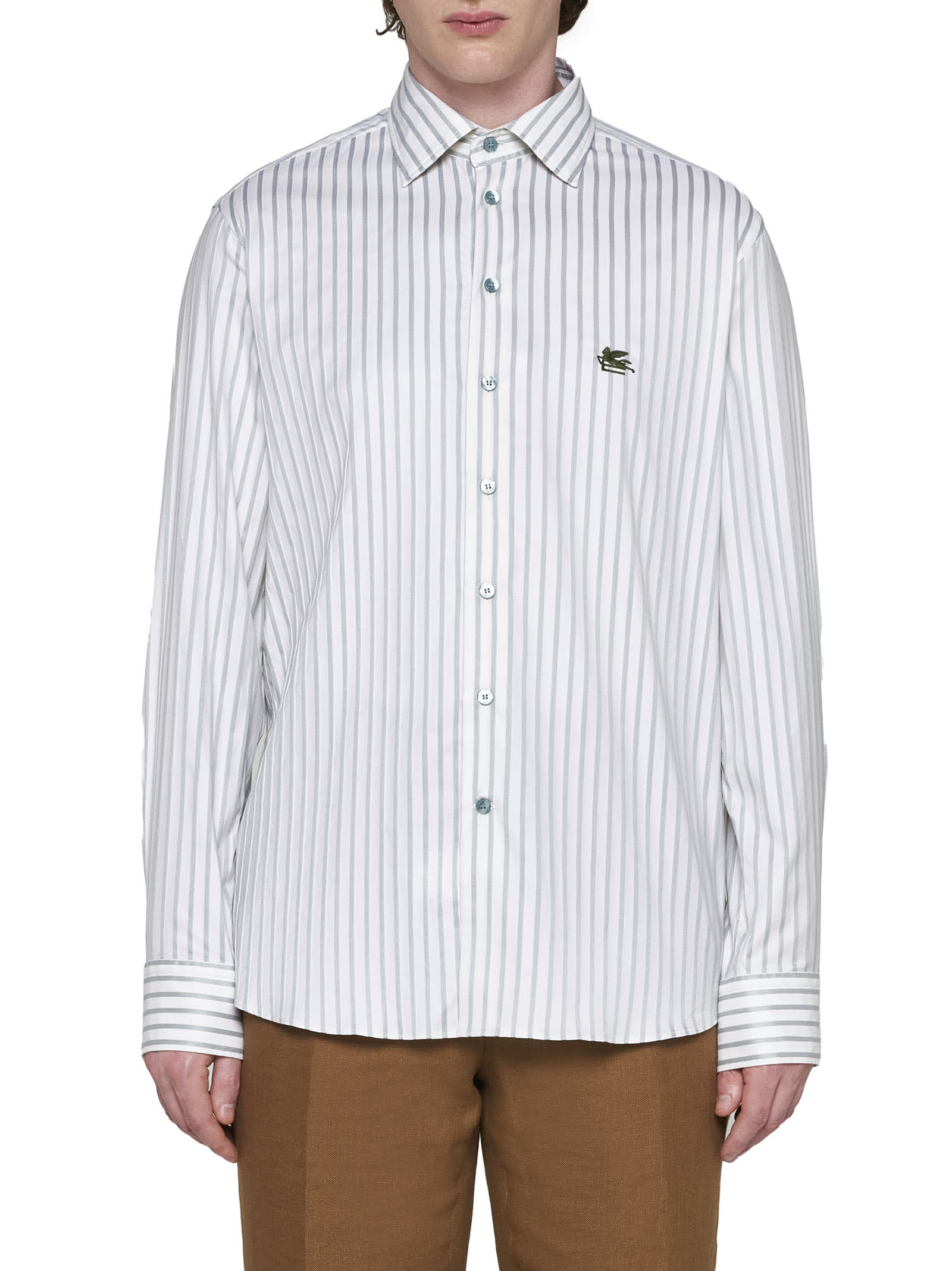 Shop Etro Shirt In Rigato