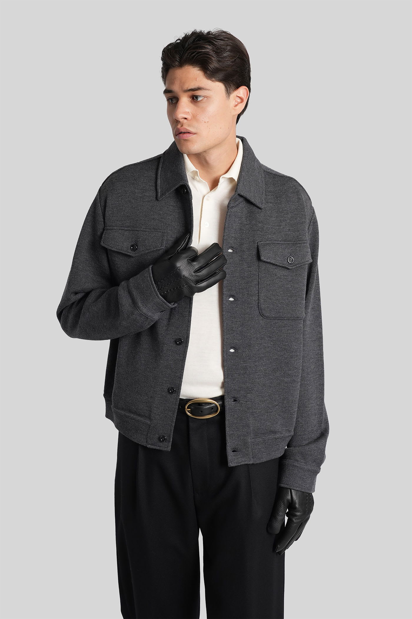 Lardini Polo In Beige Wool In Neutral