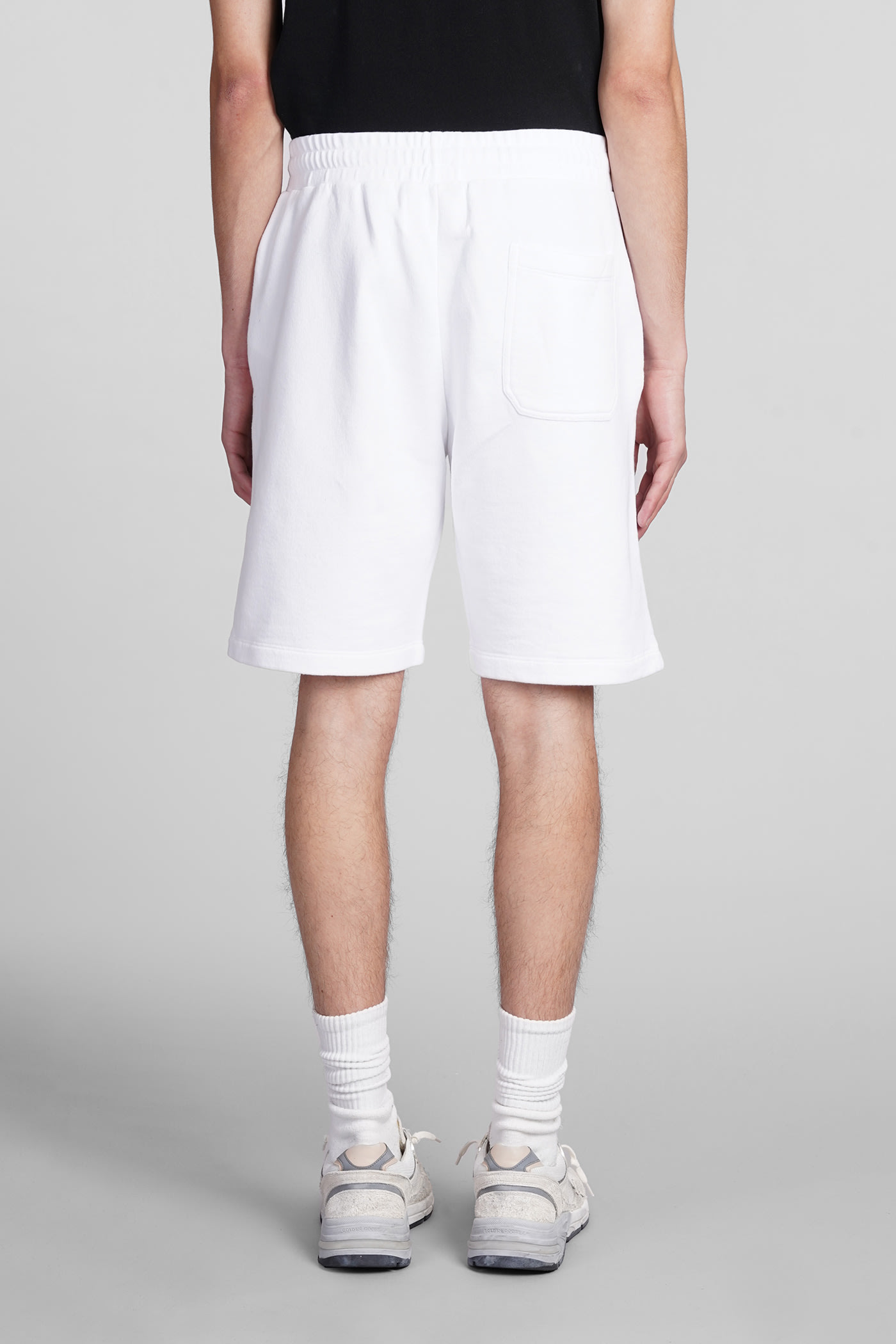 Shop Golden Goose Diego Shorts In White Cotton