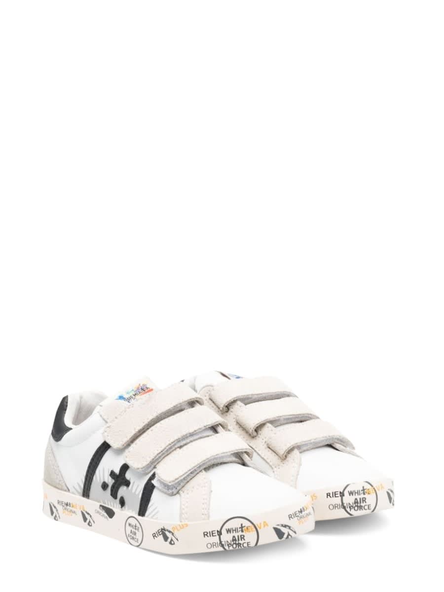 Premiata Kids' Sneakers With Velcro In White