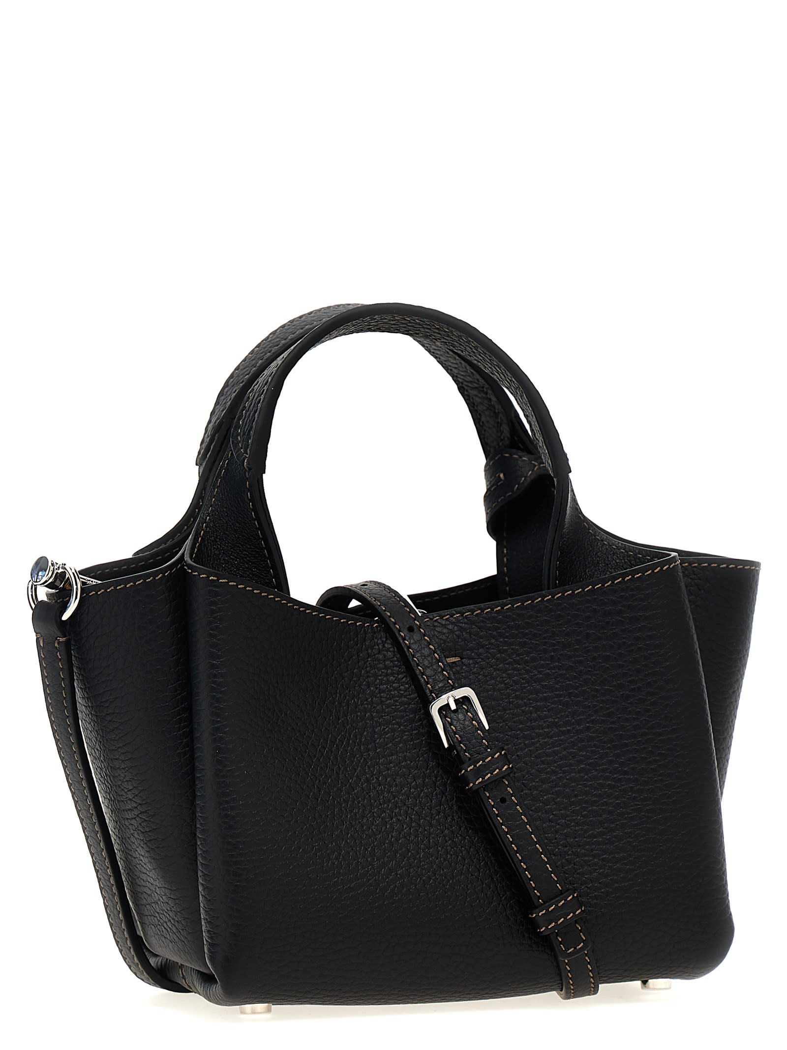 Tod's Micro Leather Handbag In Black