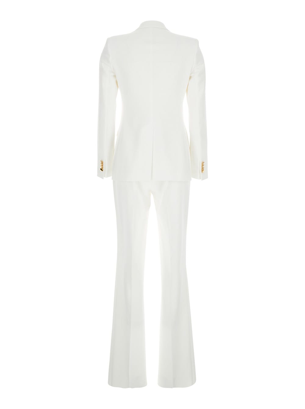Tagliatore White Double-breasted Suit In Tech Fabric Stretch Woman In White