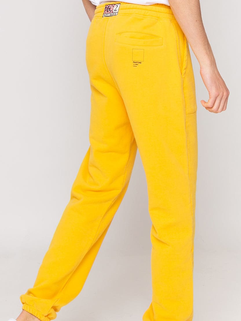 Mc2 Saint Barth Yellow-ochre Track Pants Pantone Special Edition In Yellow