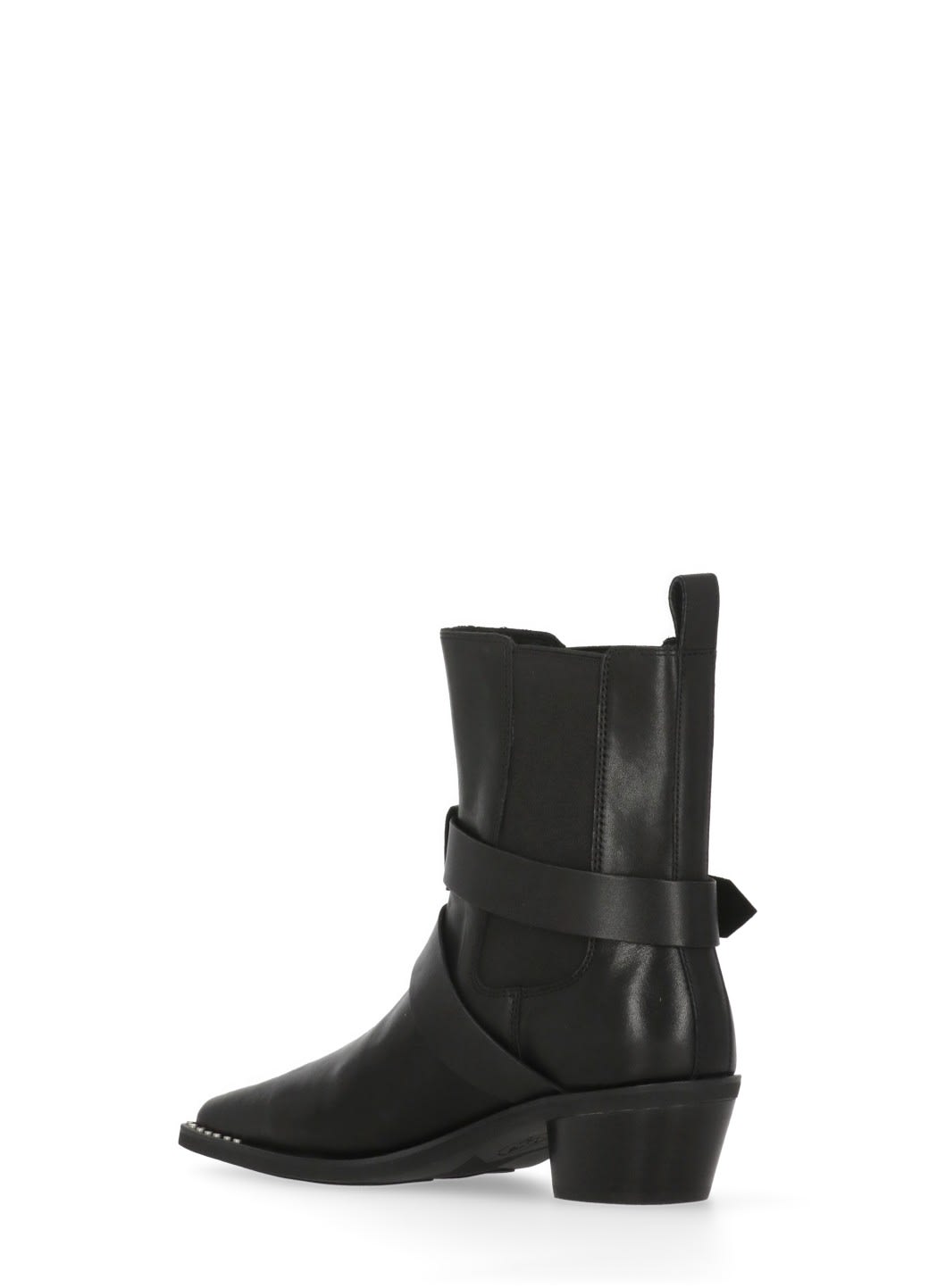 Ash Square-toed Ankle Boots With Studded Detailing In Animal Print