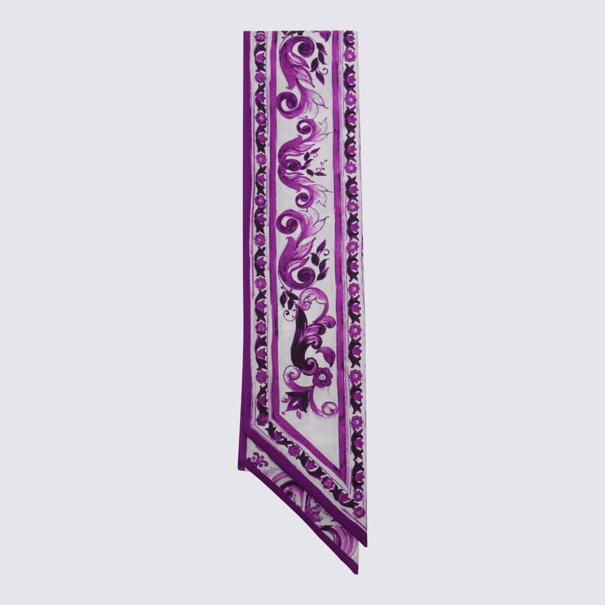 Dolce & Gabbana Multicolor Silk Scarve In Purple