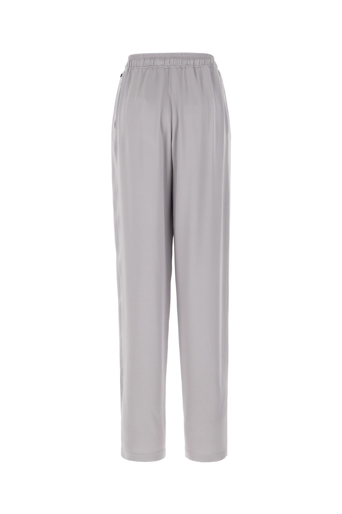 ELISABETTA FRANCHI GREY ACETATE BLEND PANTS