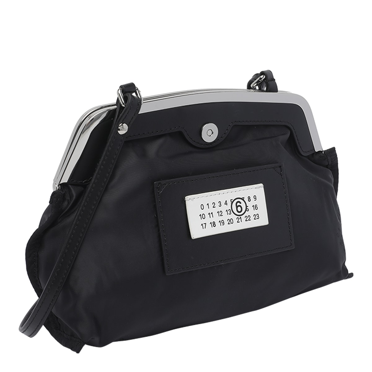 Mm6 Maison Margiela Mini Inside-out Pochette In Black